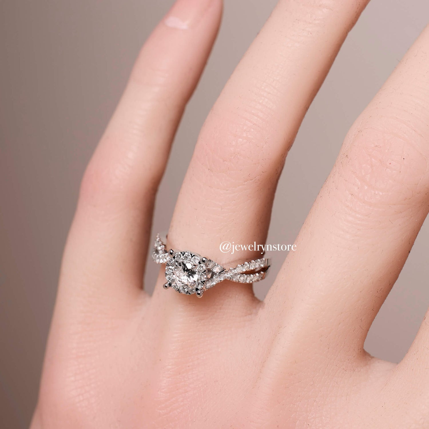 0.92ct.tw. Twist Shank Diamond Ring - Jewelry And Store