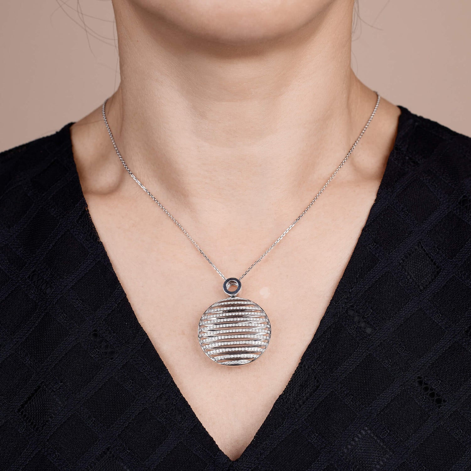 1.20 ct.tw. Natural Diamond Pendant in 18K Gold - Jewelry And Store