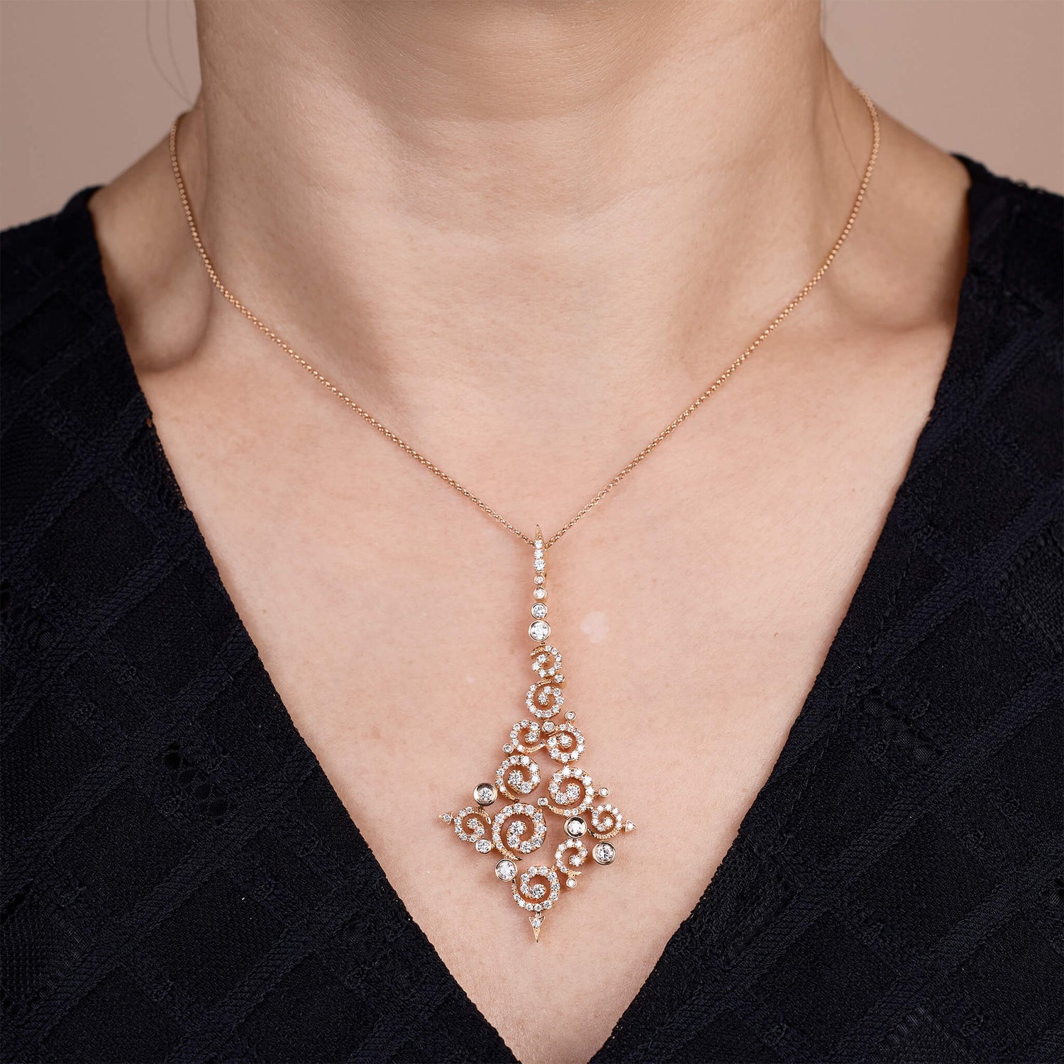 1.44ct.tw. Natural Diamond Pendant in 18K Gold - Jewelry And Store