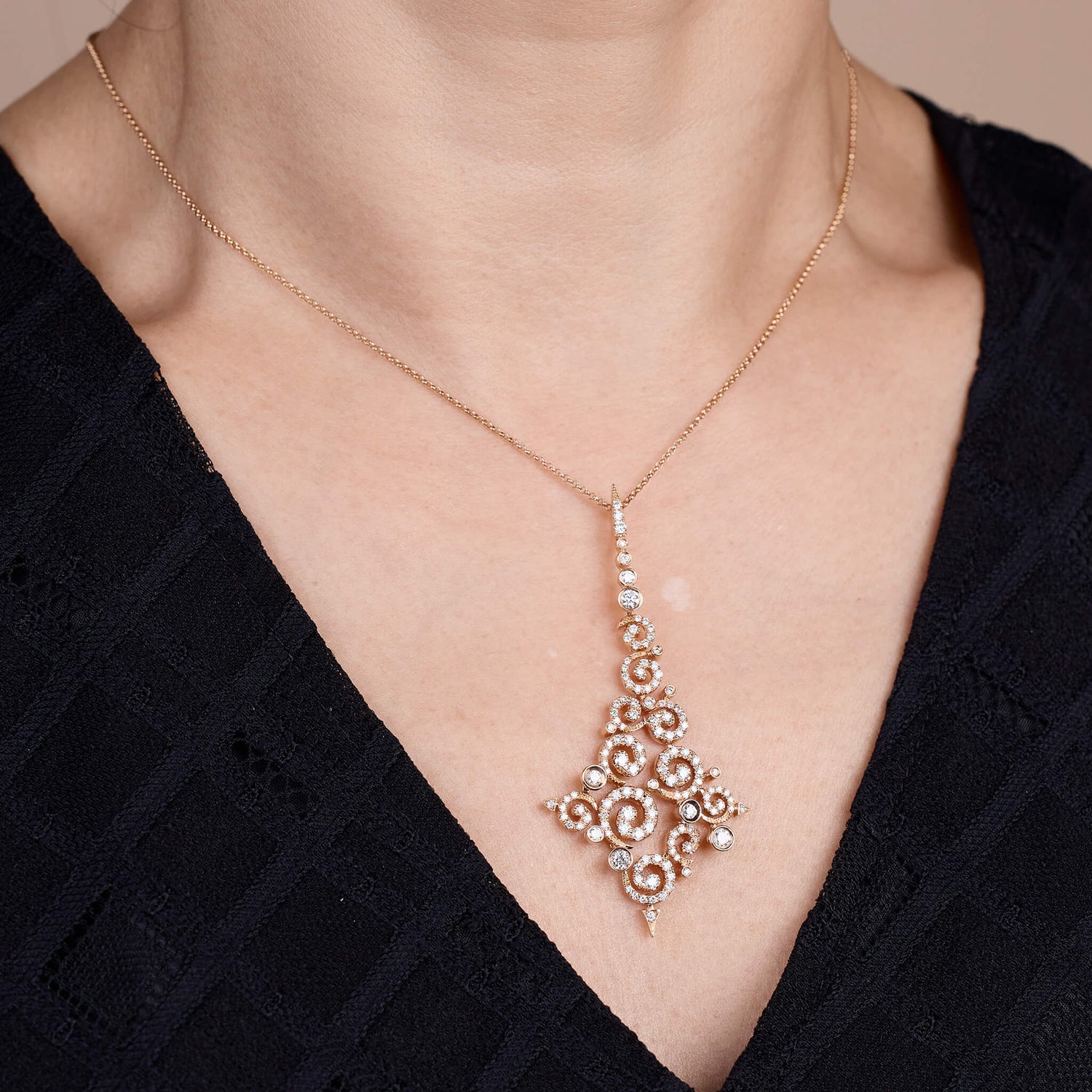 1.44ct.tw. Natural Diamond Pendant in 18K Gold - Jewelry And Store