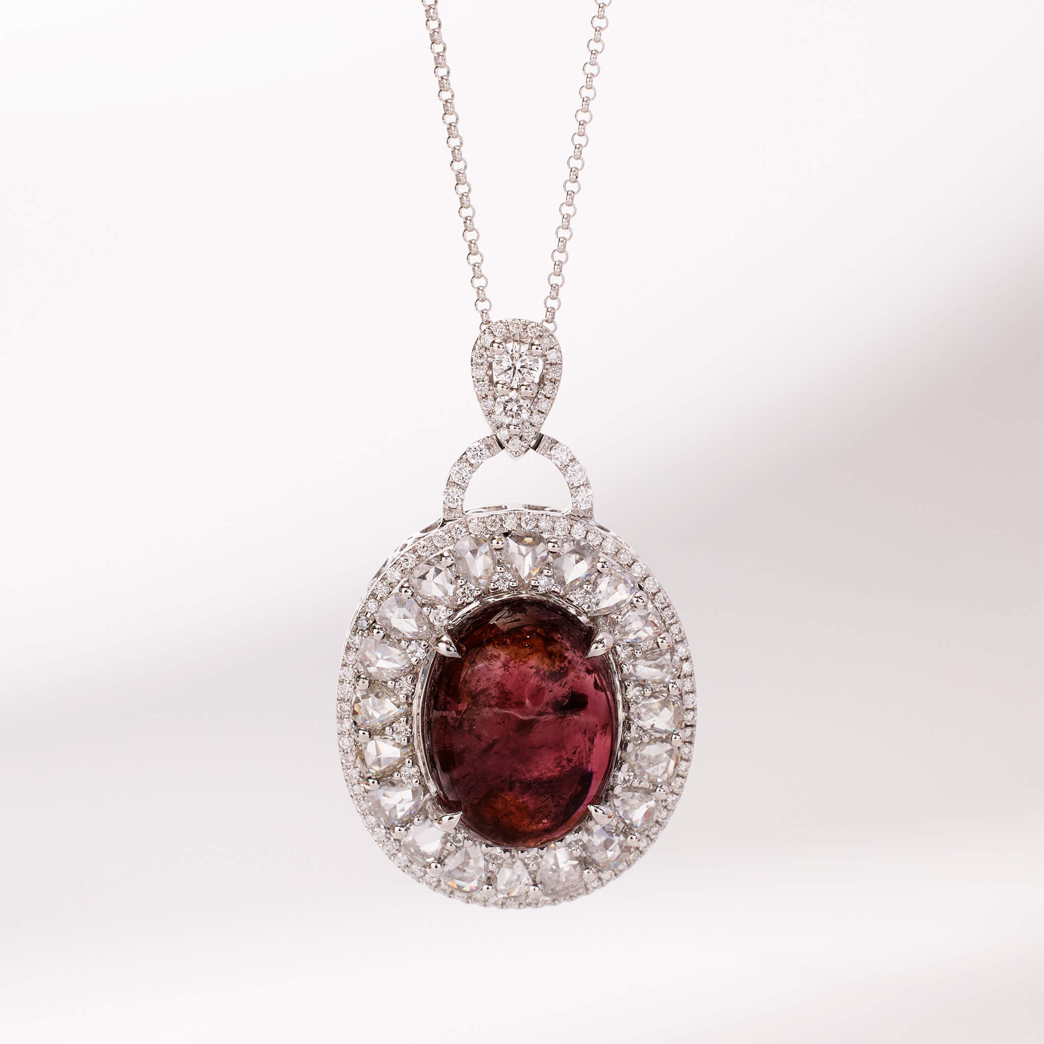 18K Tourmaline and Diamond Pendant - Jewelry And Store