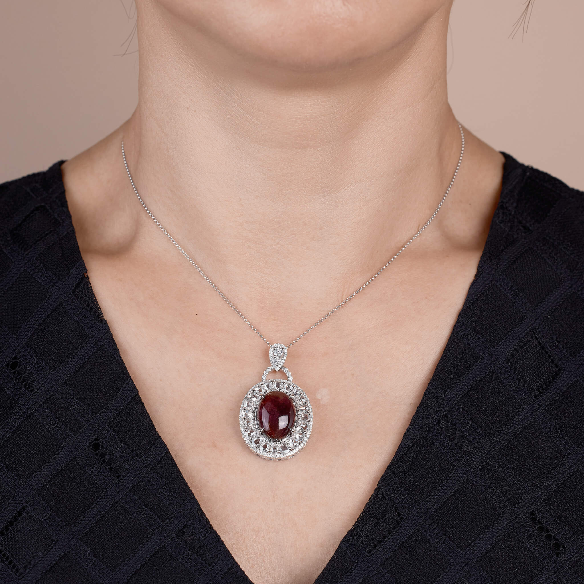 18K Tourmaline and Diamond Pendant - Jewelry And Store