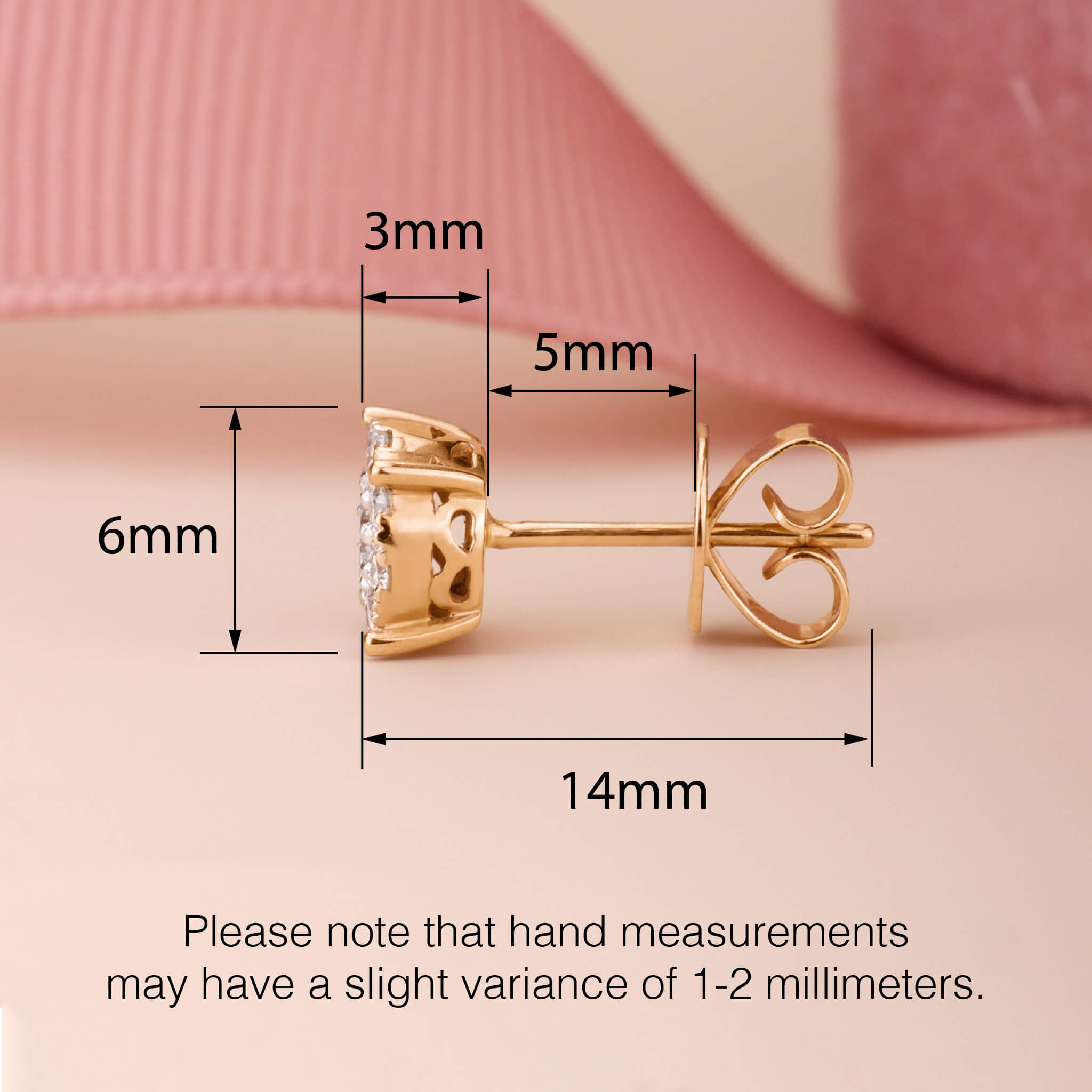 18K Gold Classic Diamond Cluster Earrings - JewelryAndStore
