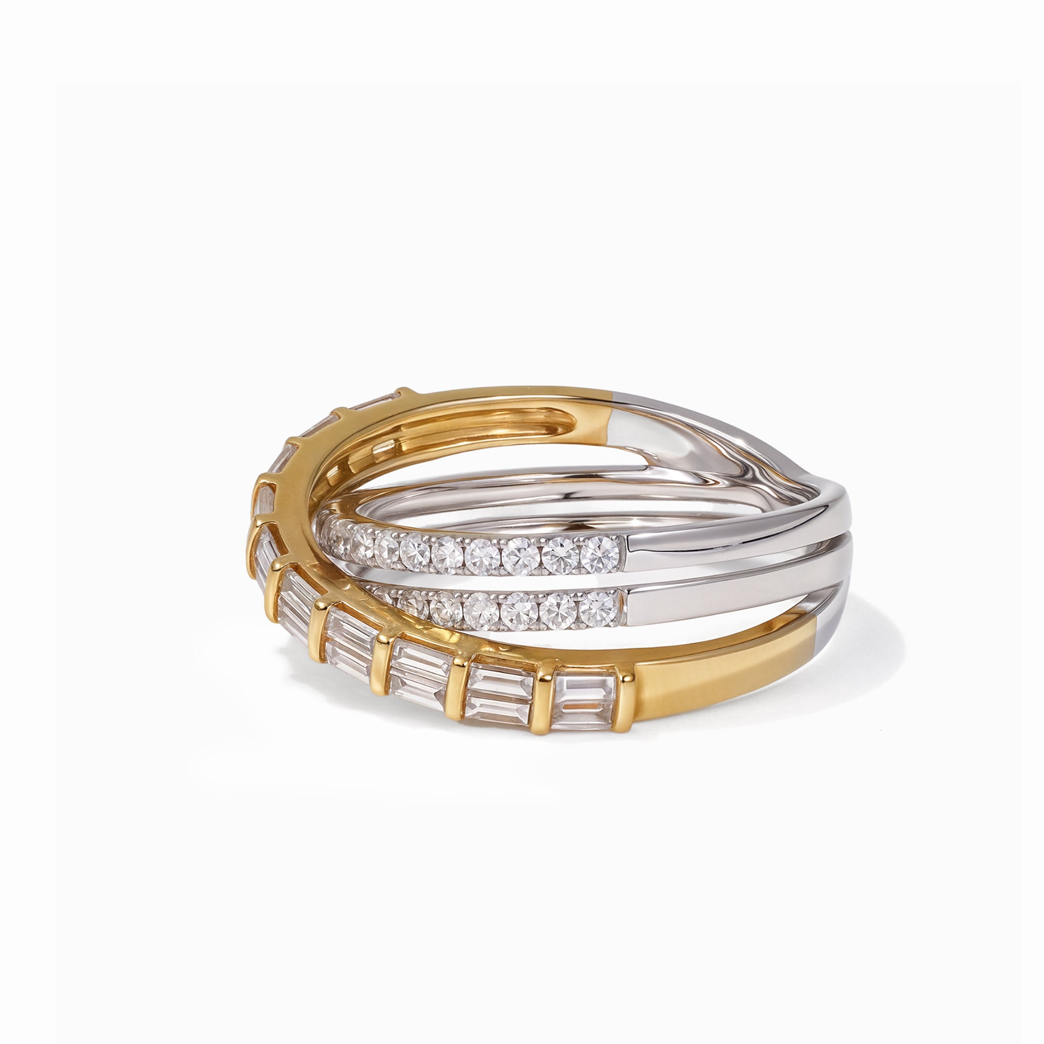 18K Gold X - Cross Diamond Ring - Jewelry And Store