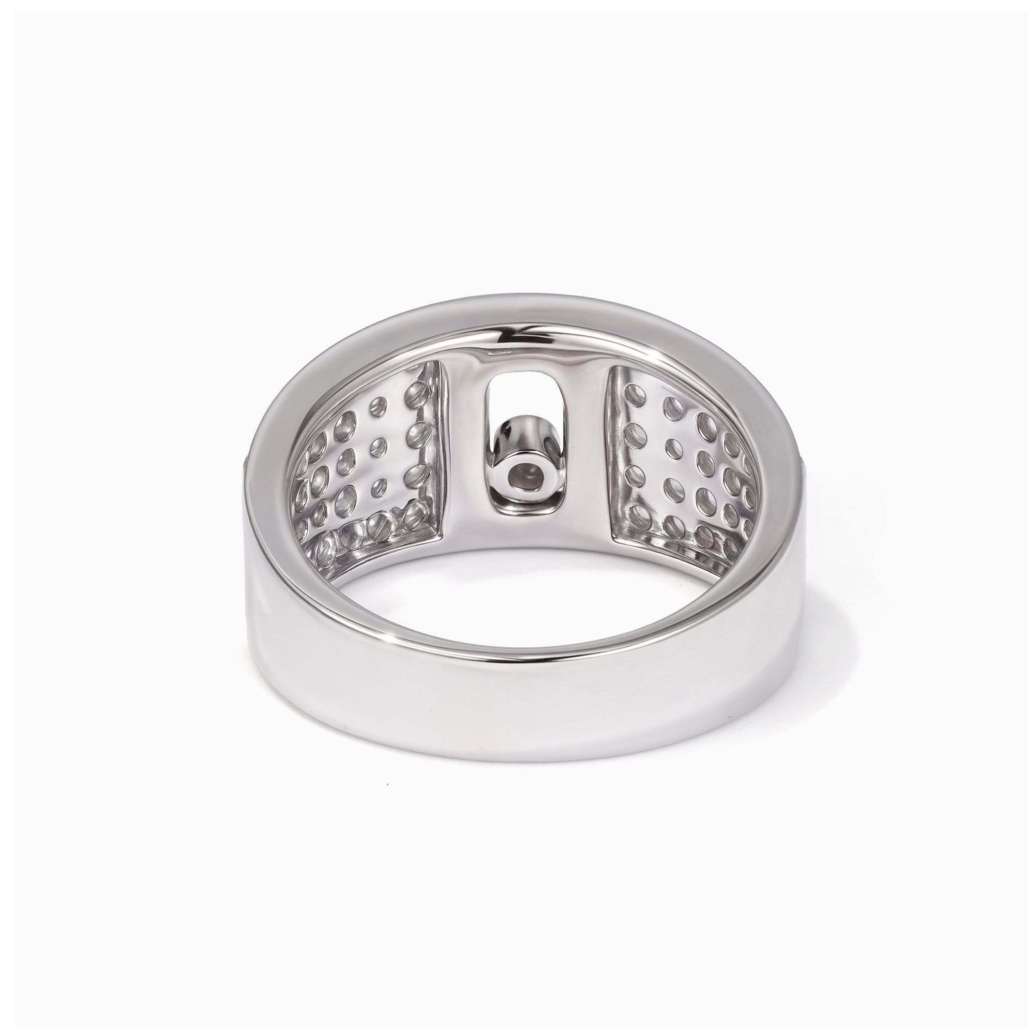 18K White Gold Pavé Diamond Ring with 1.39ct.tw. Natural Diamonds - Jewelry And Store