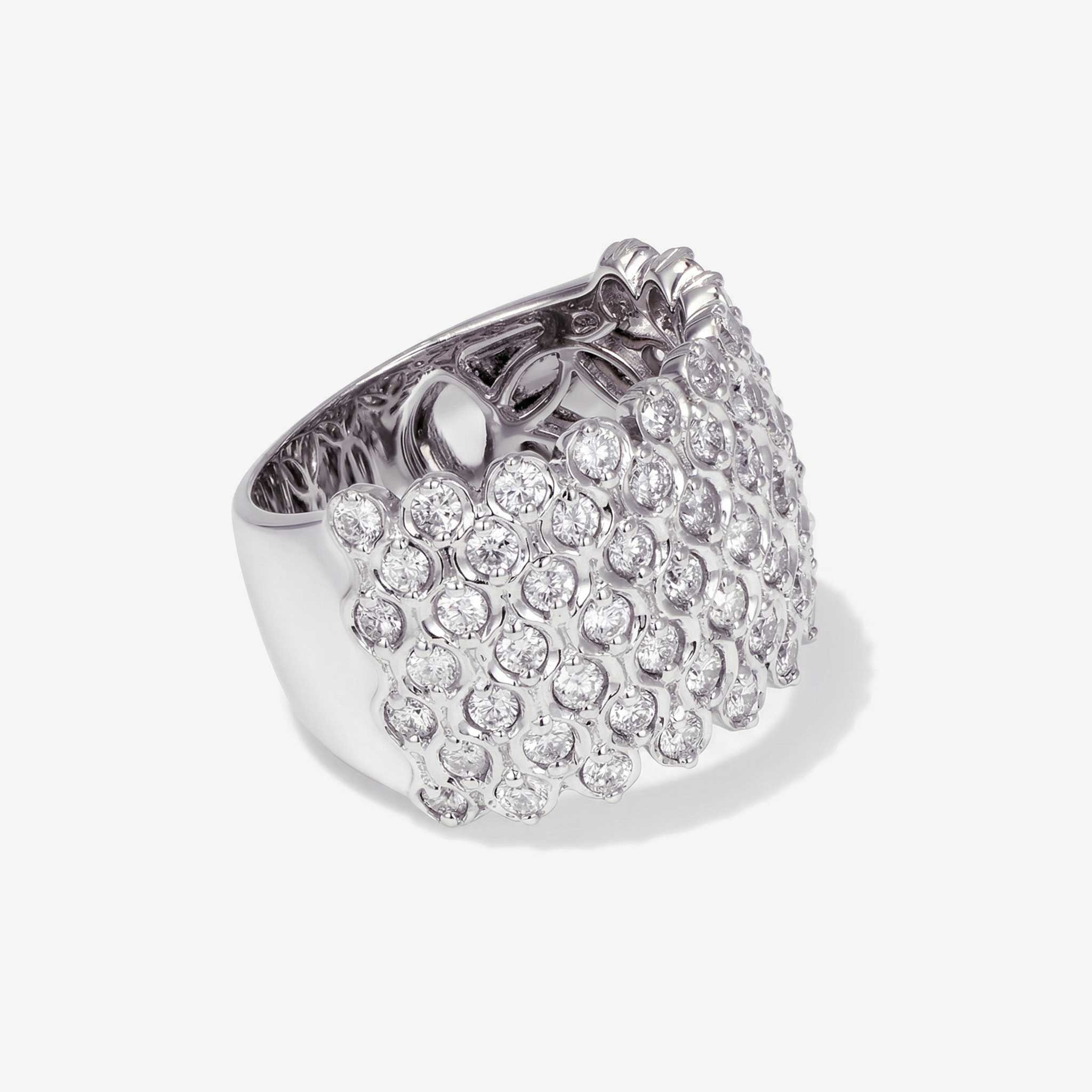 0.80ct Natural Diamond Wide Dome Ring 18K Gold - JewelryandStore