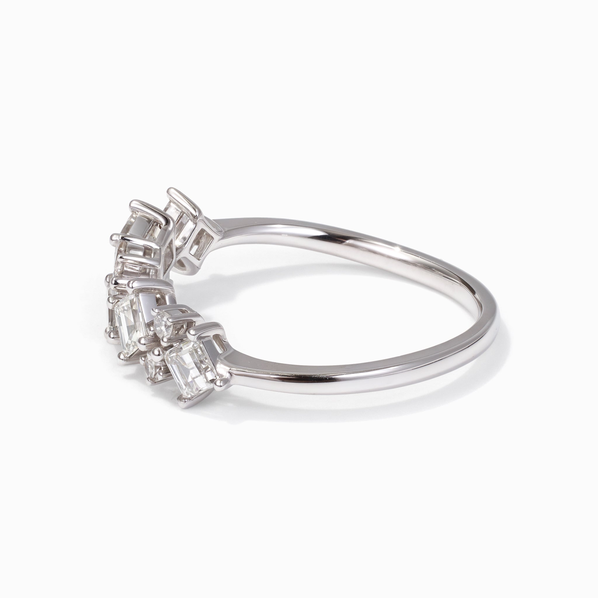 18K White Gold Diamond Zig - Zag Ring - Jewelry And Store