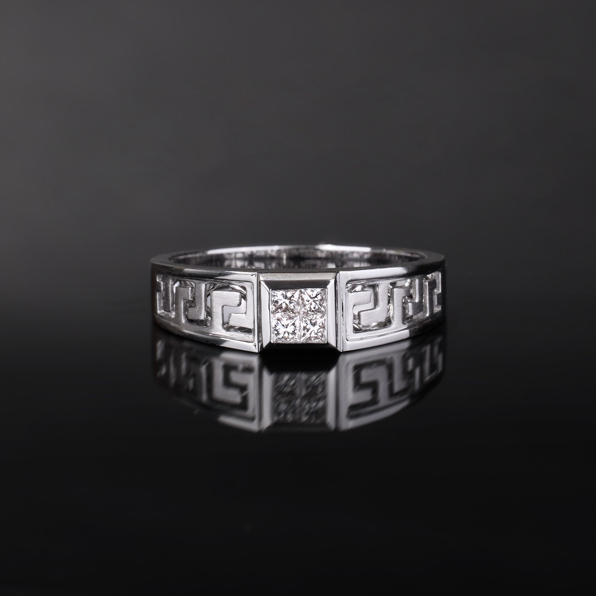 18K Gold Unisex Diamond Band Ring - Jewelry And Store