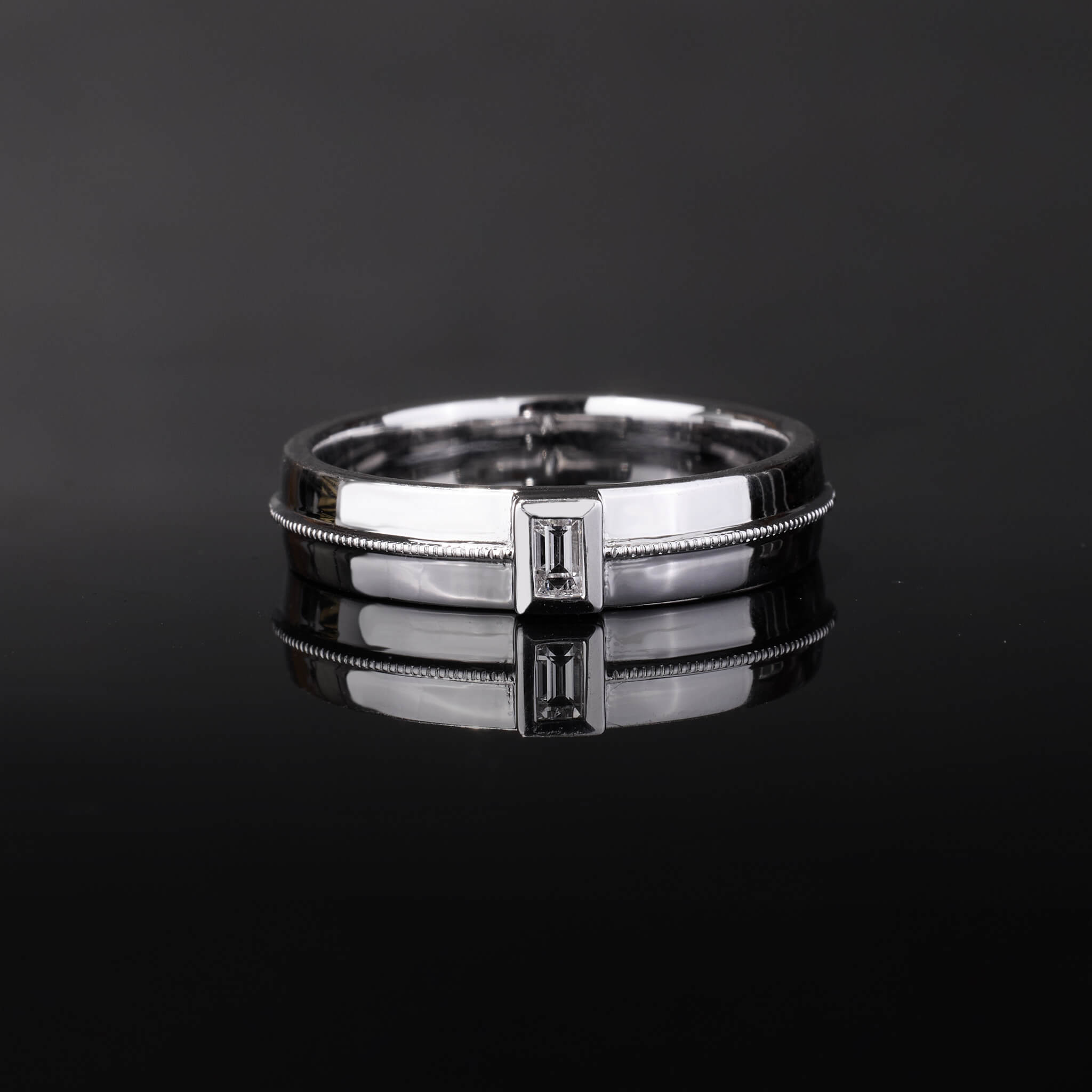 18K Gold Unisex Diamond Band Ring - Jewelry And Store