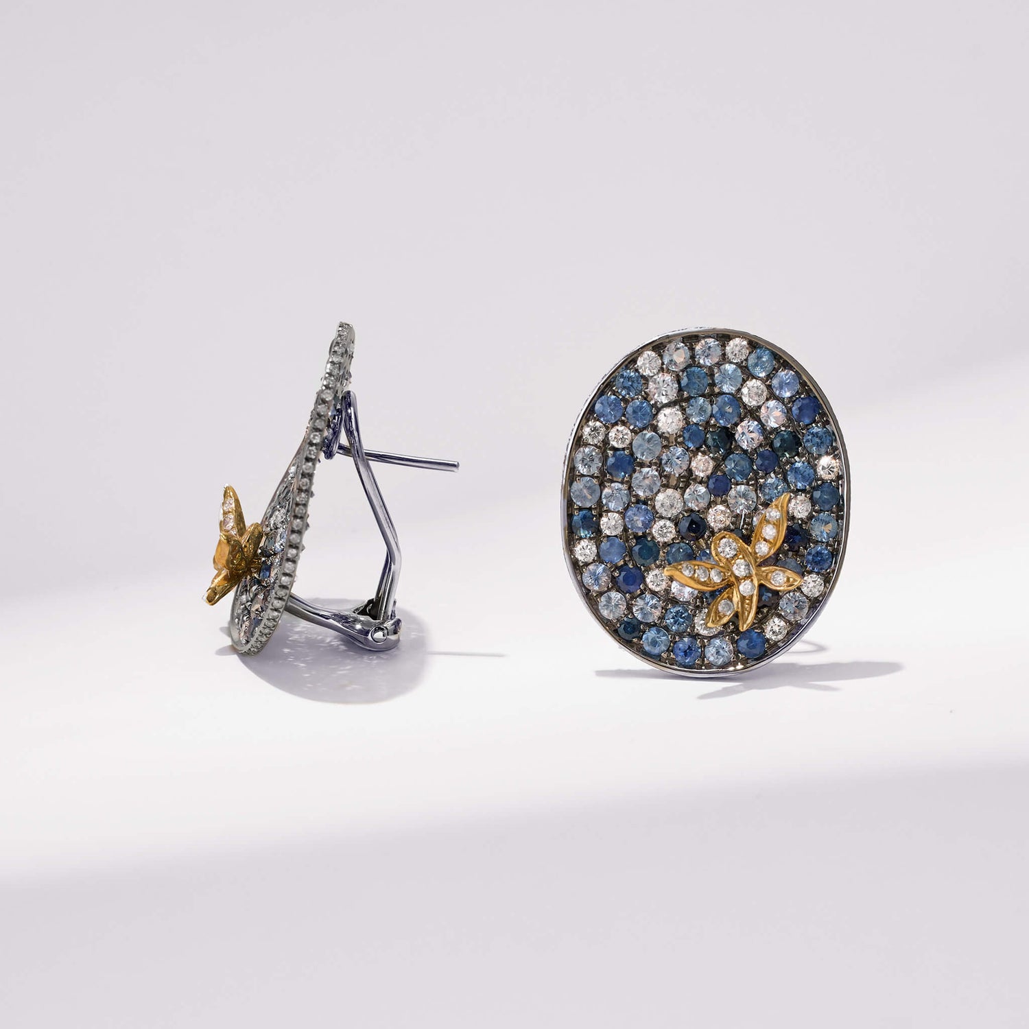 18K Gold Yellow Sapphire & Diamond Earrings - Jewelry And Store