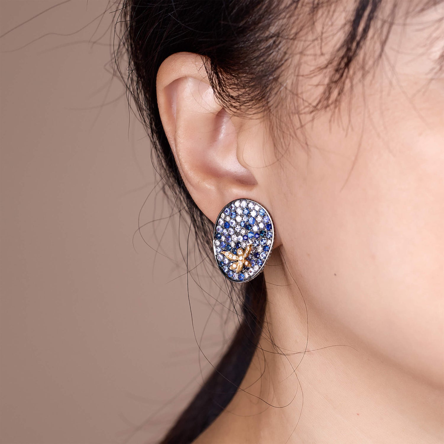 18K Gold Yellow Sapphire & Diamond Earrings - Jewelry And Store