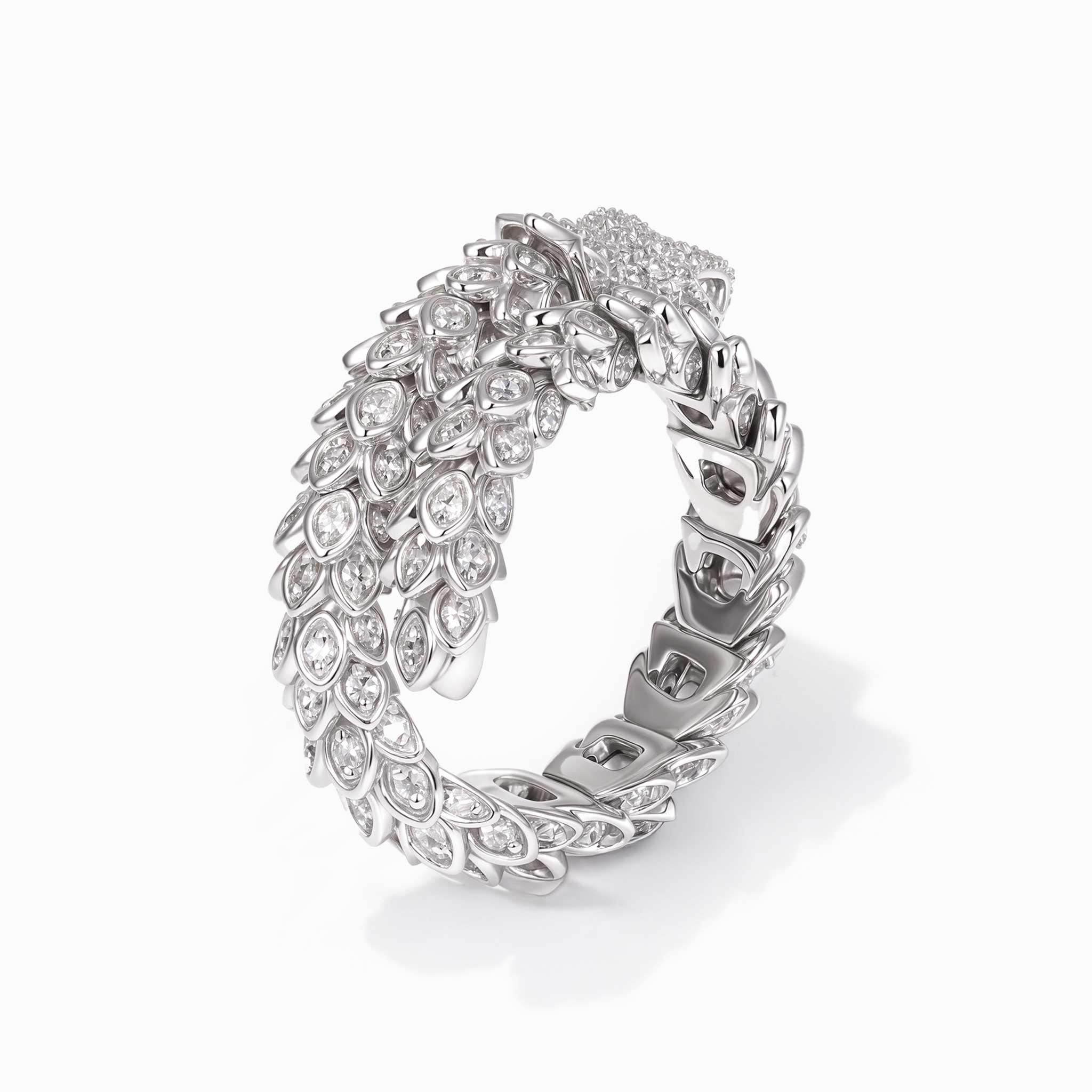 1.83ct Natural Diamond Dragon Ring 18K Gold - JewelryandStore