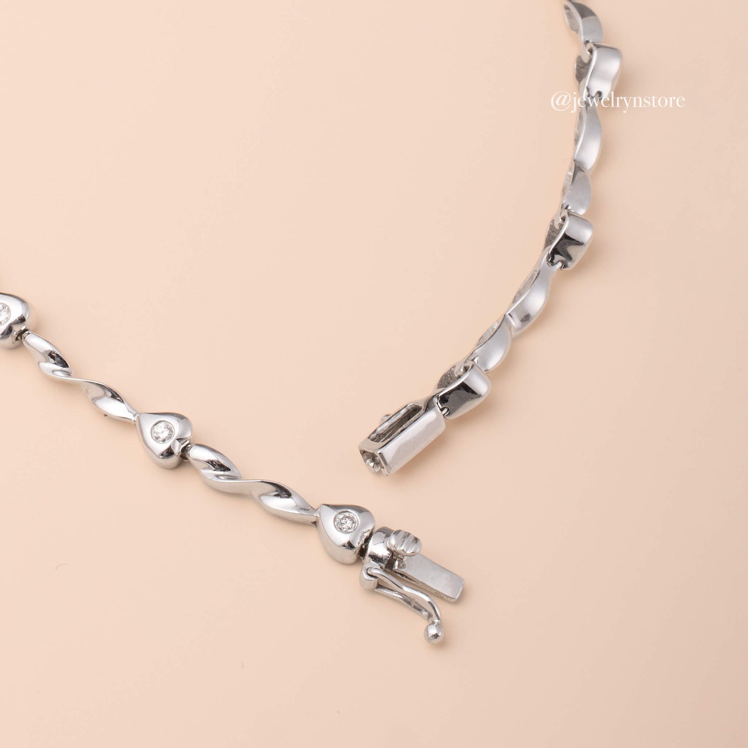 18K Natural Diamond Twist Bracelet - Jewelry And Store