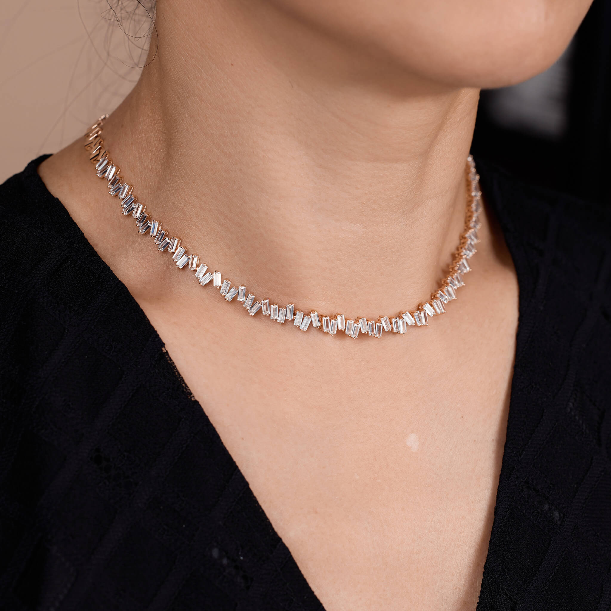 925 Silver Diamond Tennis Necklace - Jewelry And Store