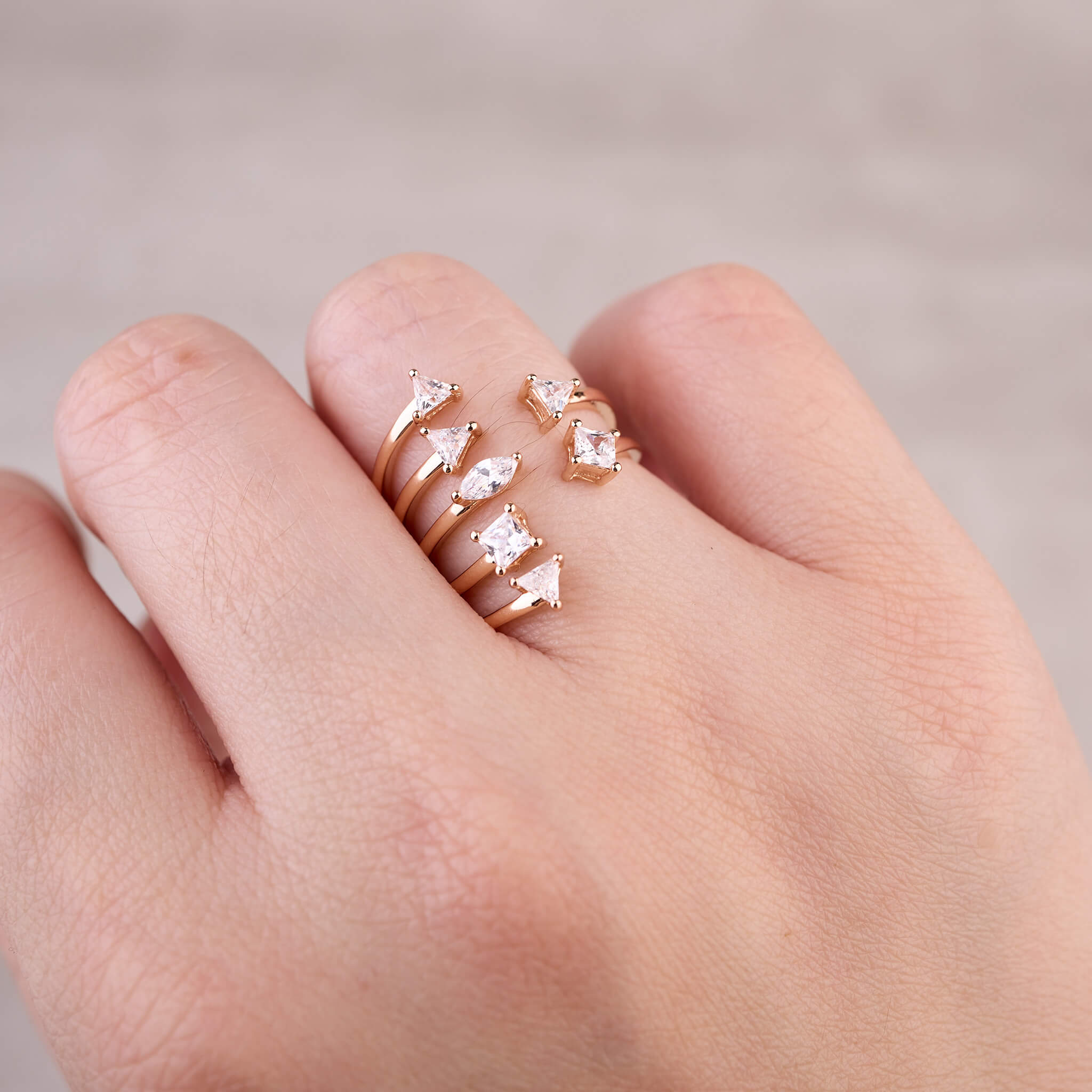 925 Silver Linear Ribbon Open Ring - Jewelry And Store