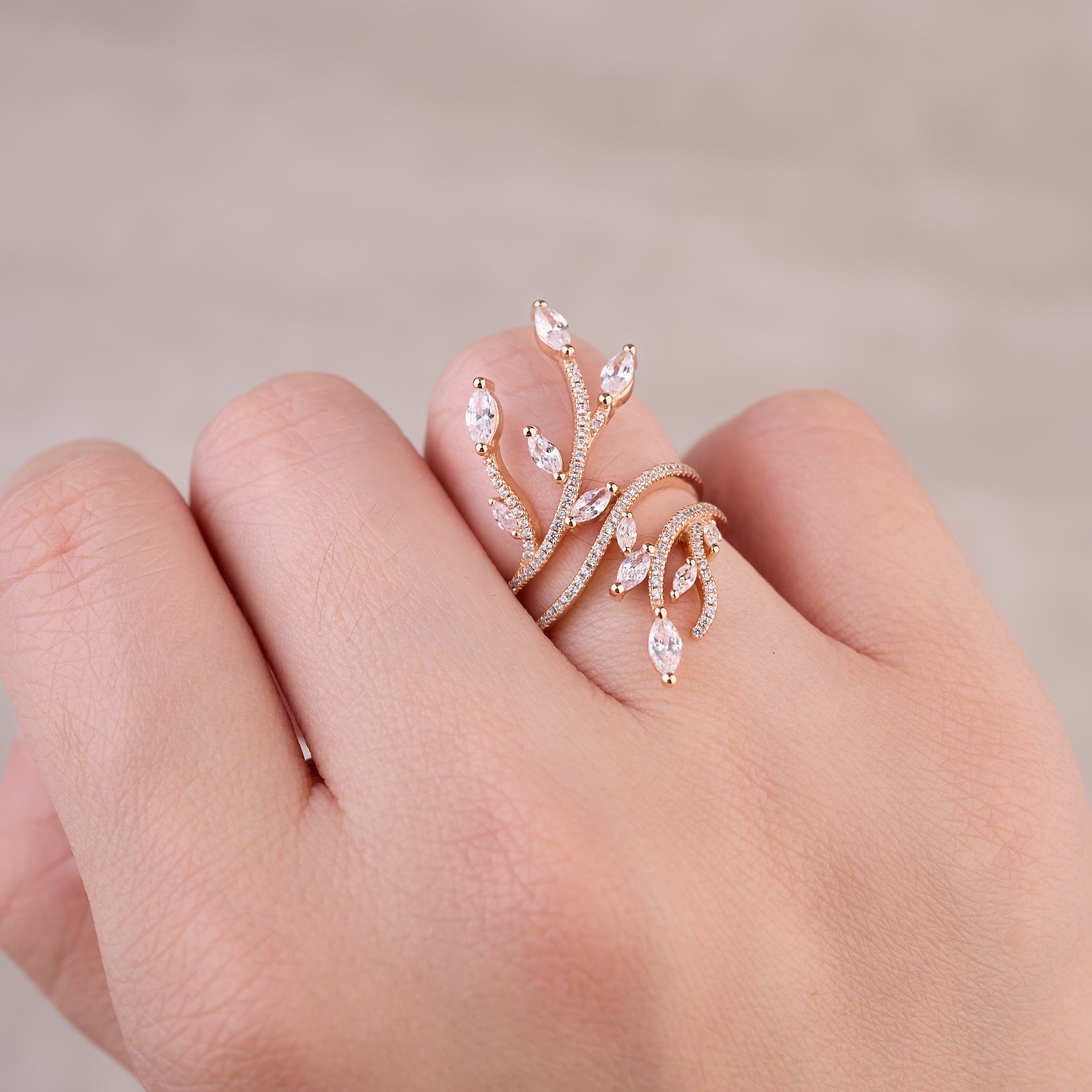 925 Silver Vine Ring - Jewelry And Store