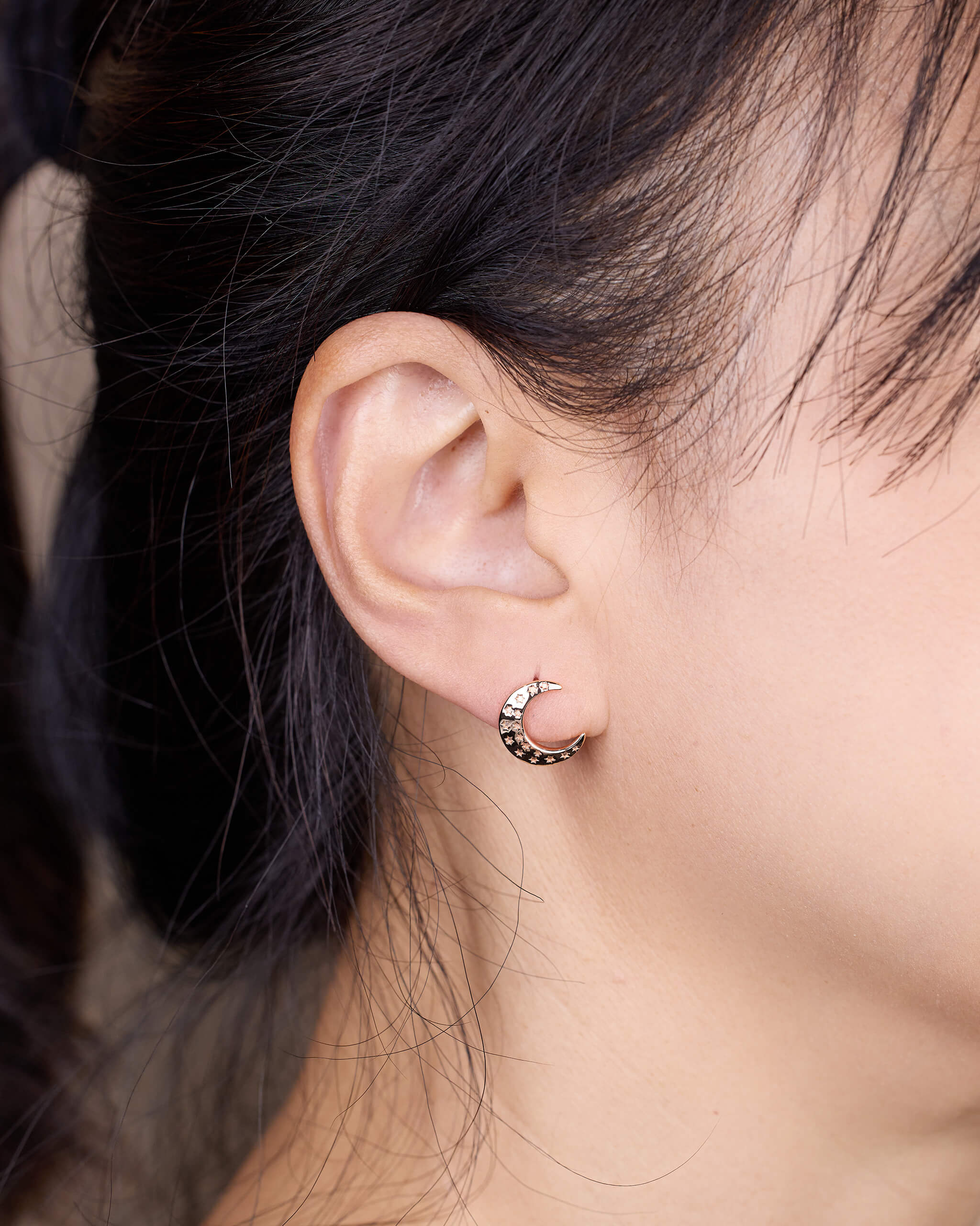 925 Silver Crescent Moon Earrings - Jewelry And Store