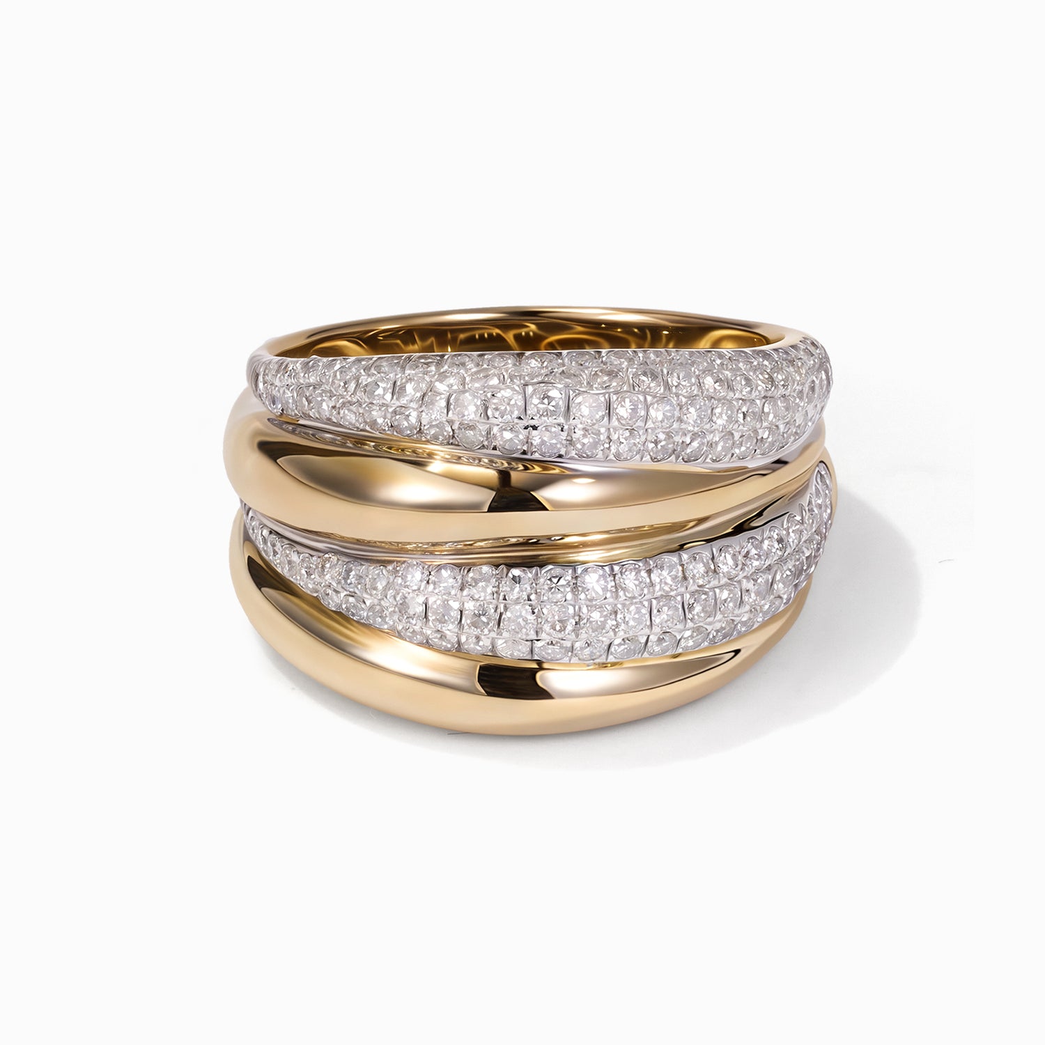 0.87ct.tw. Layered Diamond Ring in 14K Gold - Jewelry And Store
