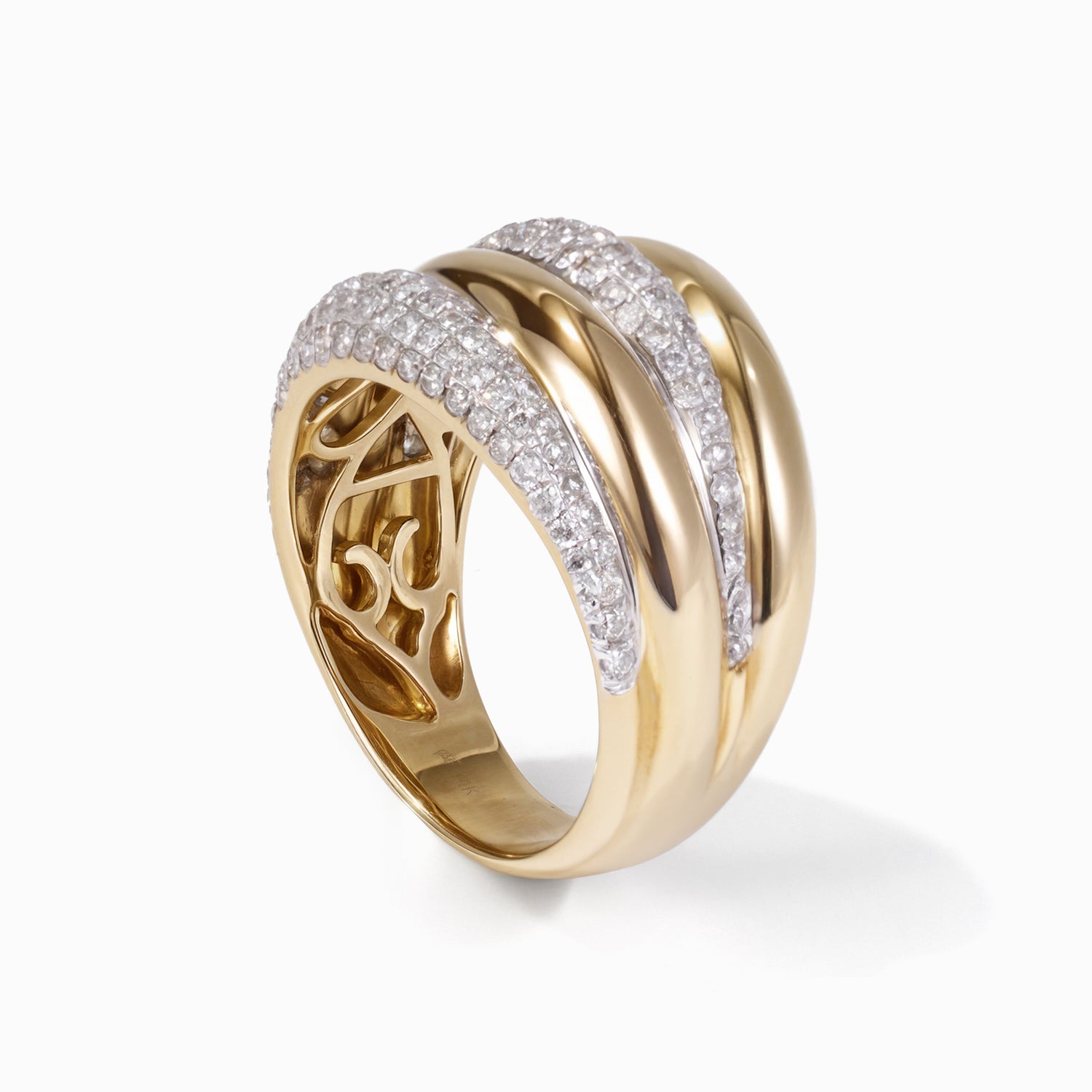 0.87ct.tw. Layered Diamond Ring in 14K Gold - Jewelry And Store