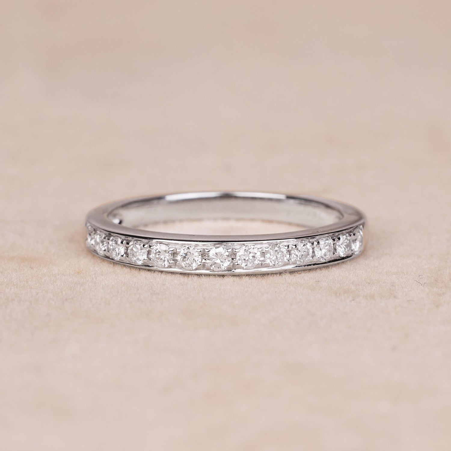 0.27 ct.tw. Stackable Diamond Pave Band Ring in 18K Gold - Jewelry And Store