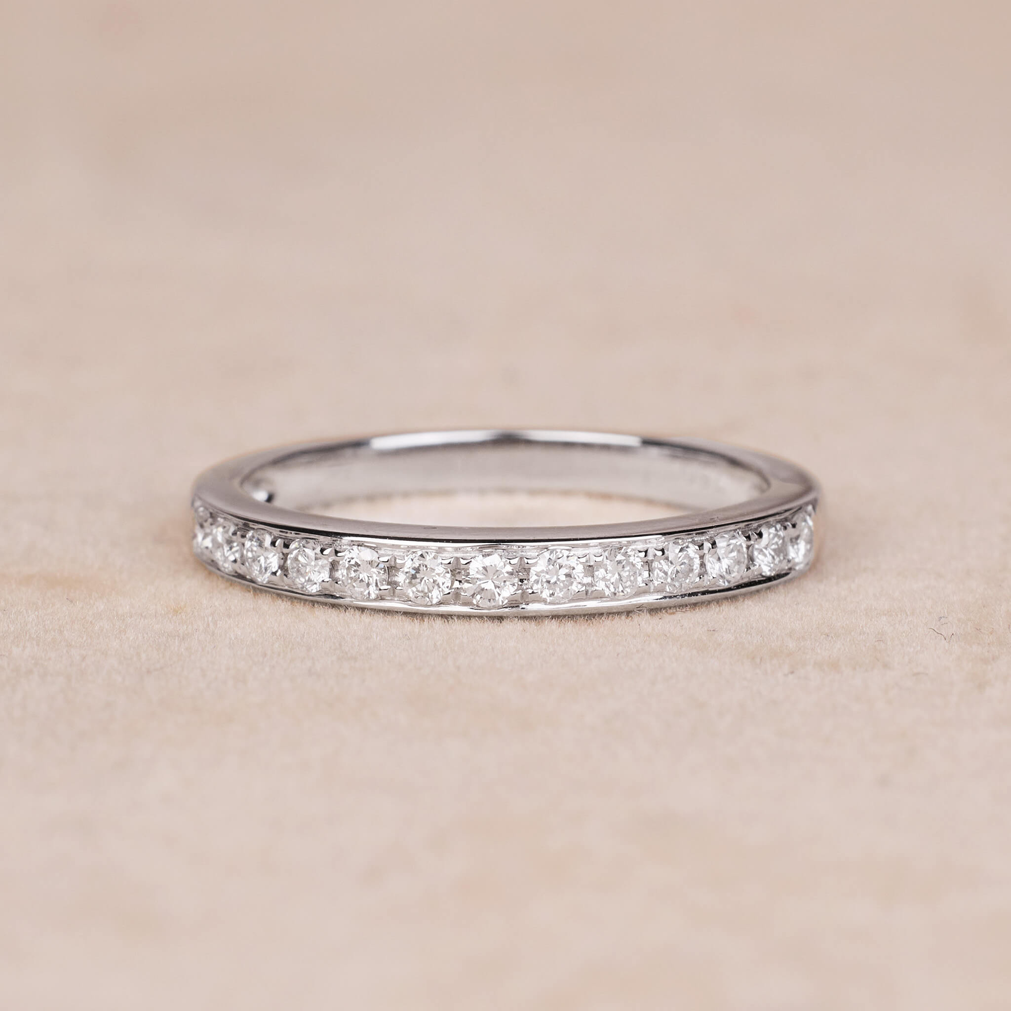 0.27 ct.tw. Stackable Diamond Pave Band Ring in 18K Gold - Jewelry And Store