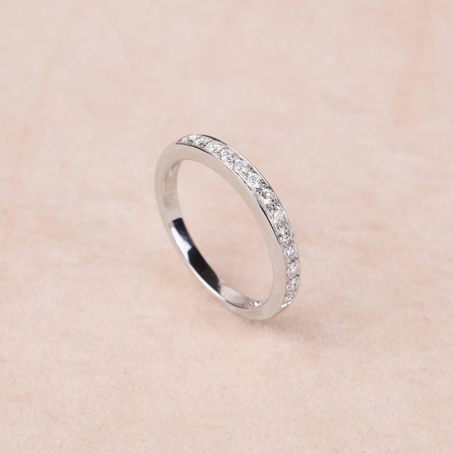 0.27 ct.tw. Stackable Diamond Pave Band Ring in 18K Gold - Jewelry And Store