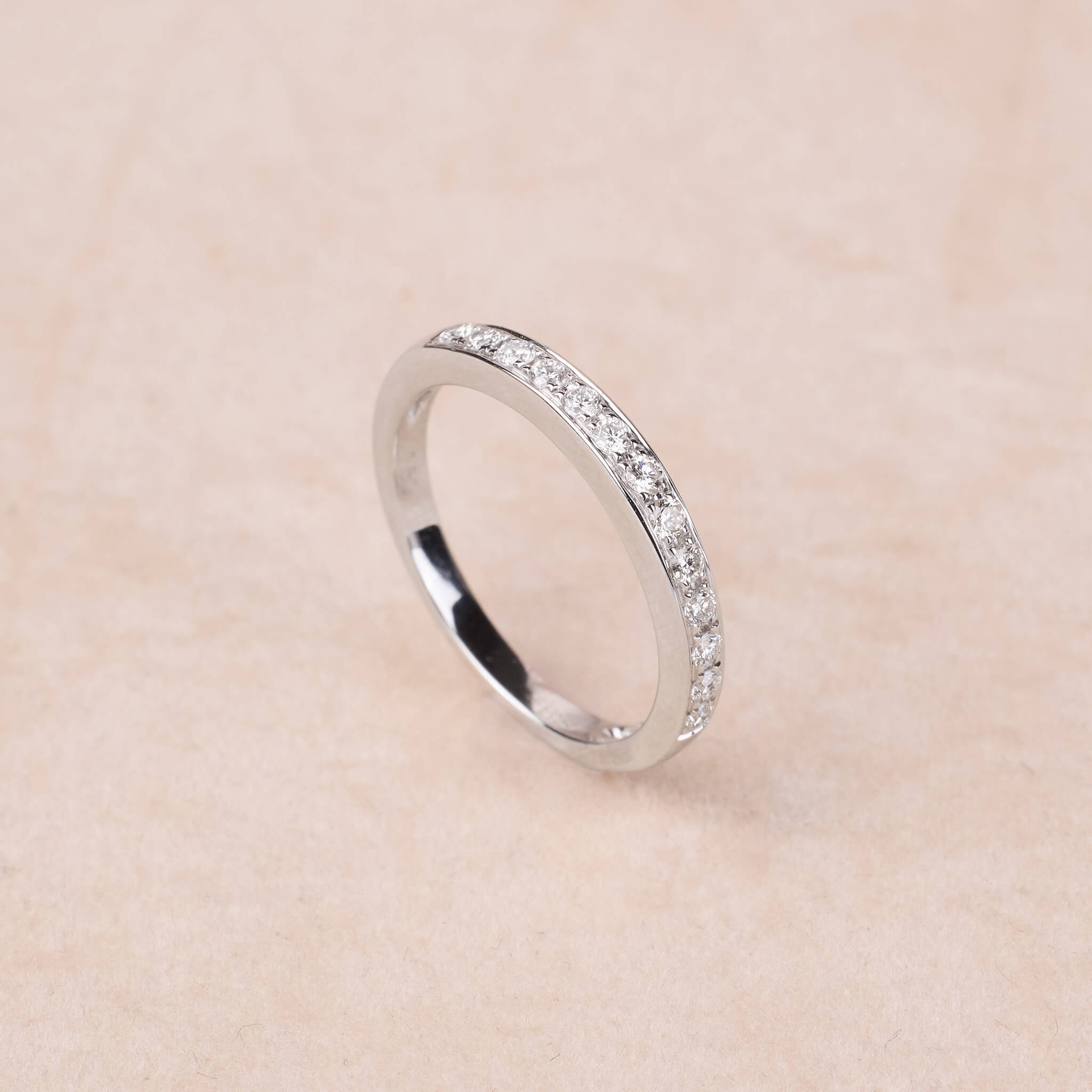 0.27 ct.tw. Stackable Diamond Pave Band Ring in 18K Gold - Jewelry And Store