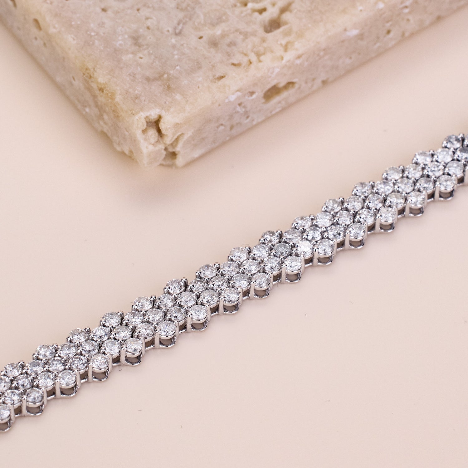 7.61ct.tw. Diamond Bracelet in 18K Gold - Jewelry And Store