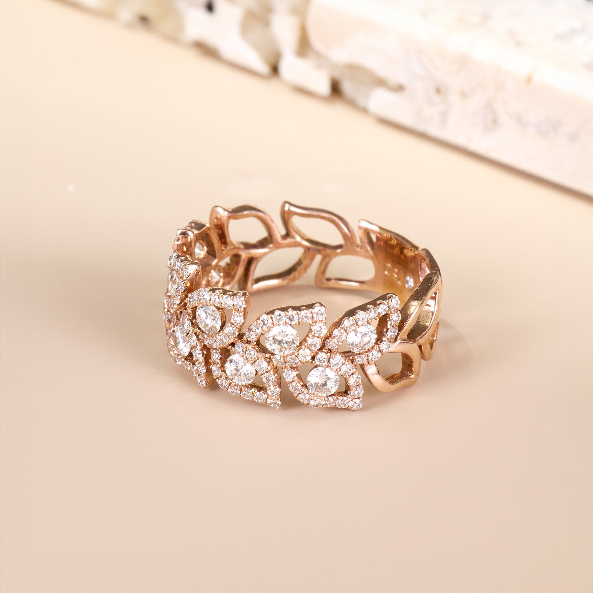 1.16ct.tw. Vintage - inspired Diamond Filigree Ring in 14K Gold - Jewelry And Store