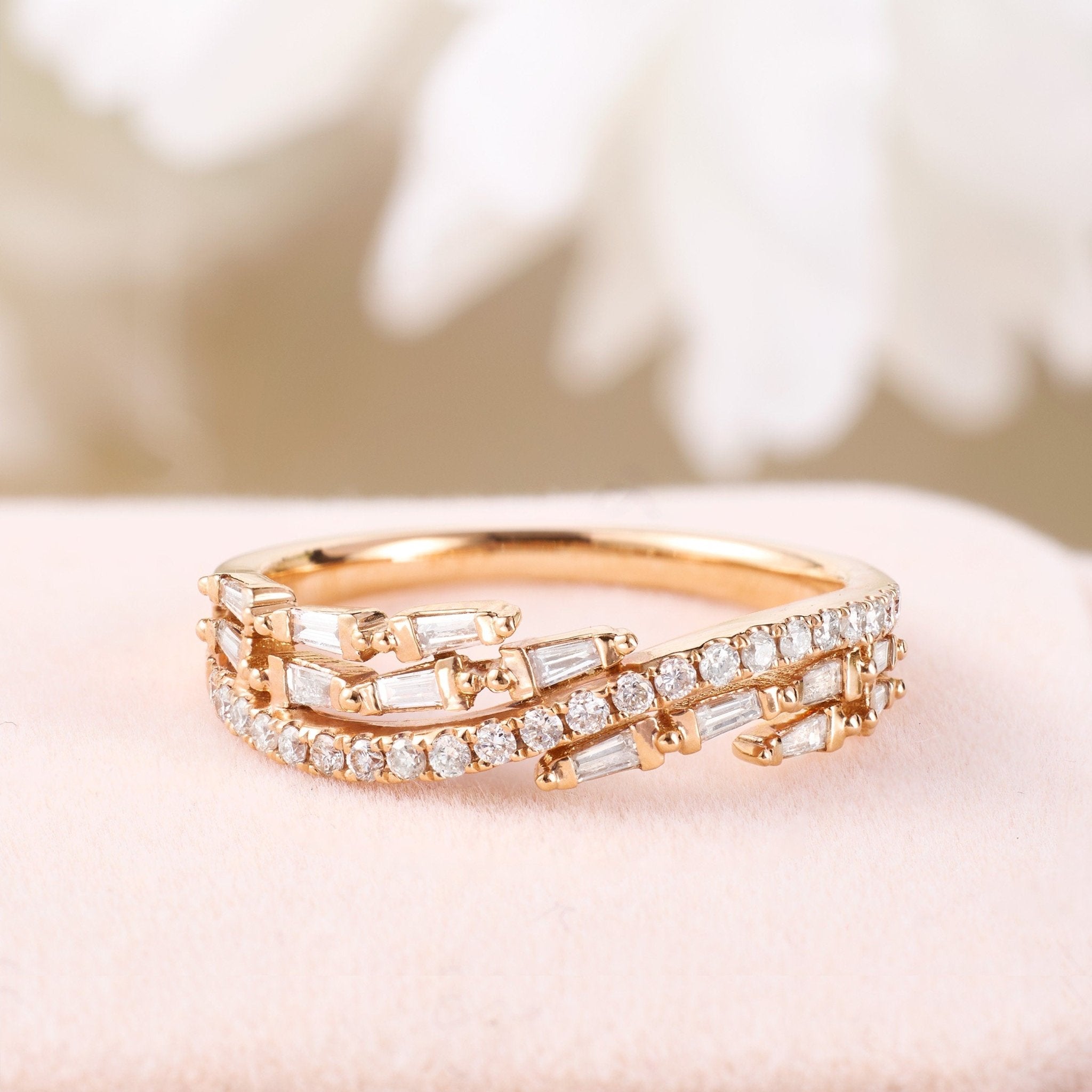 18K Gold Natural Diamond Sapphire Band - Jewelry And Store