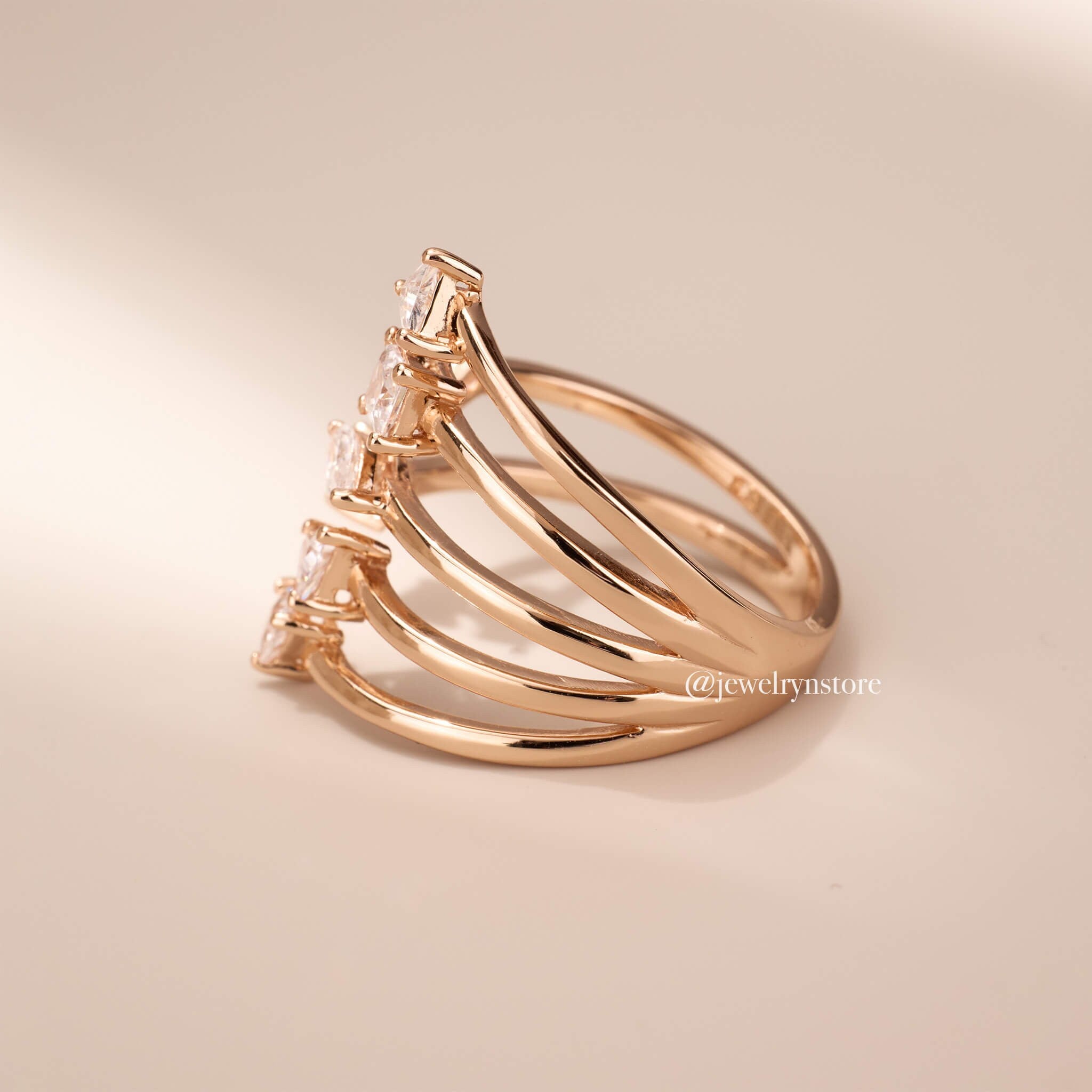 925 Silver Linear Ribbon Open Ring - Jewelry And Store