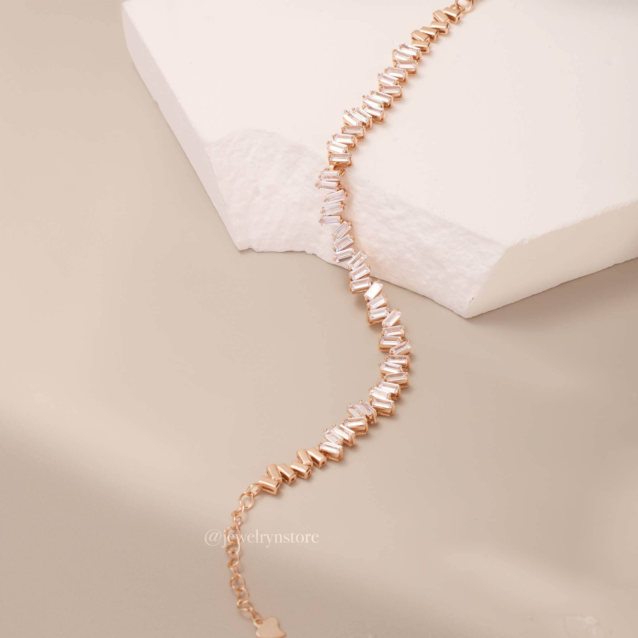 925 Silver Baguette Tennis Bracelet - Jewelry And Store