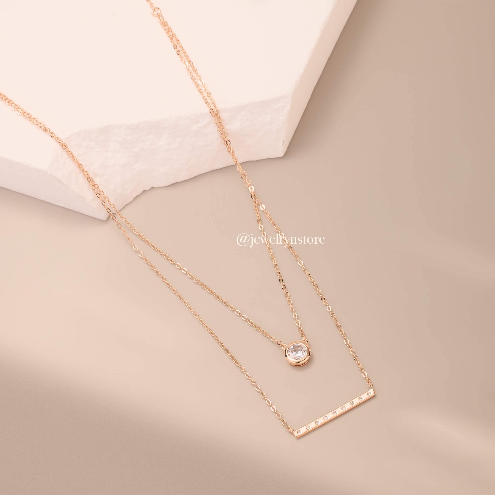 925 Silver Double Layered necklace - Jewelry And Store