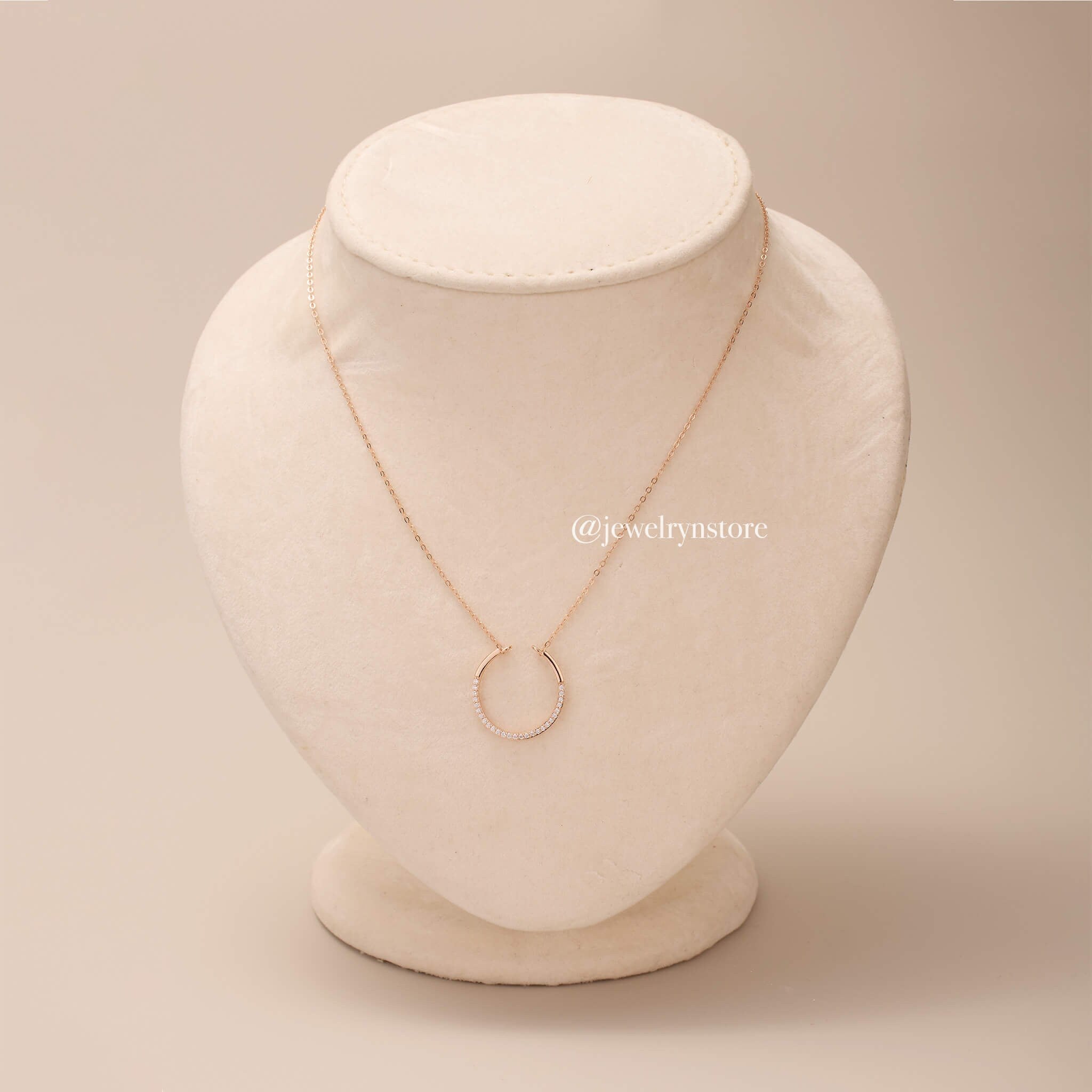 925 Silver Simple Circle Necklace - Jewelry And Store