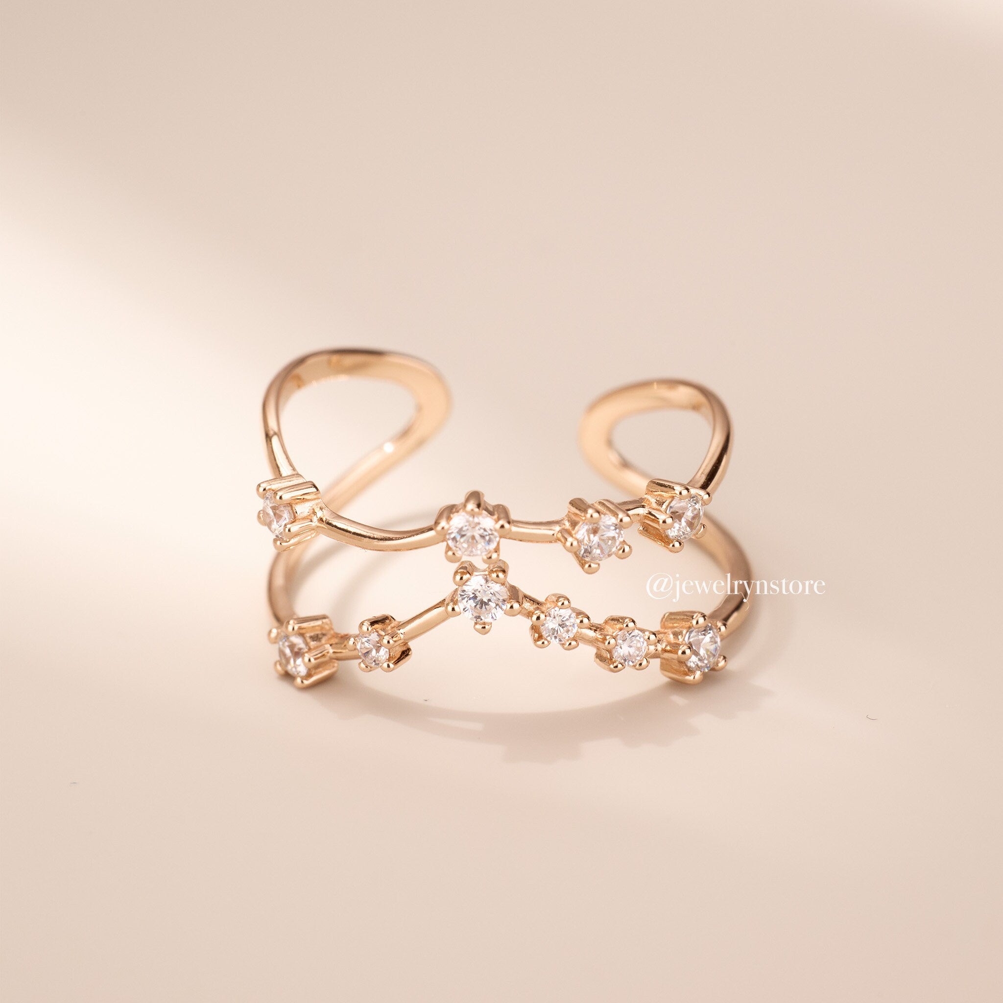 925 Silver Starry Star Ring - Jewelry And Store