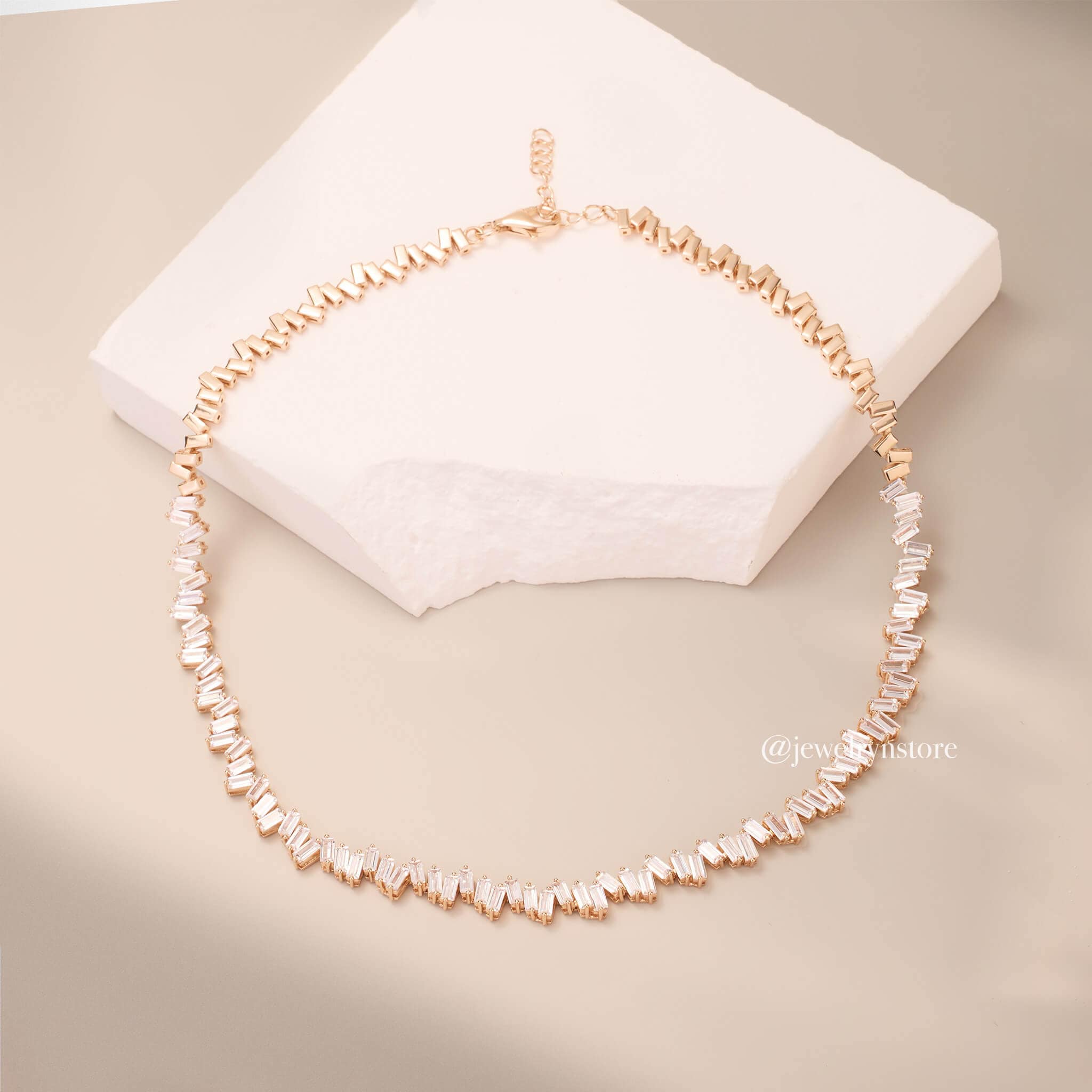 925 Silver Diamond Tennis Necklace - Jewelry And Store