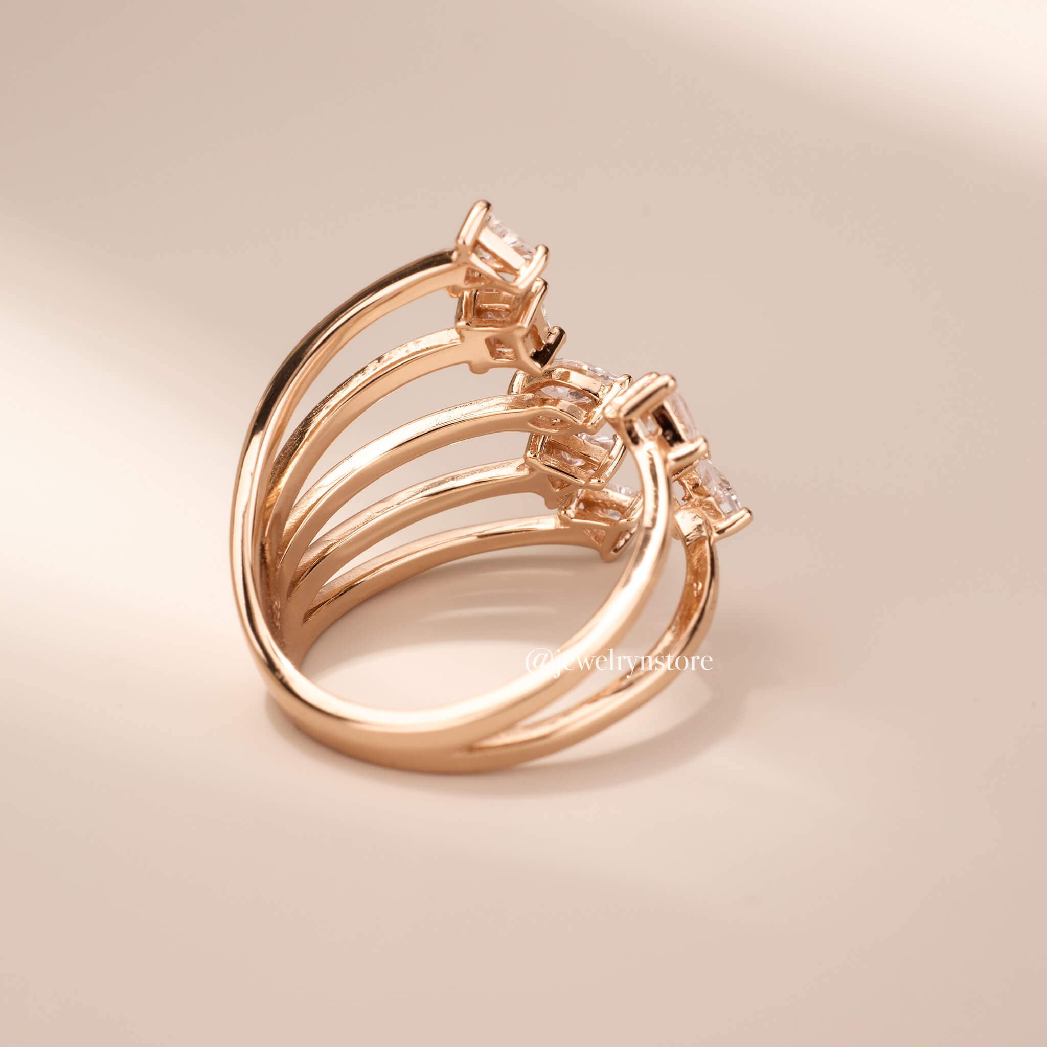 925 Silver Linear Ribbon Open Ring - Jewelry And Store