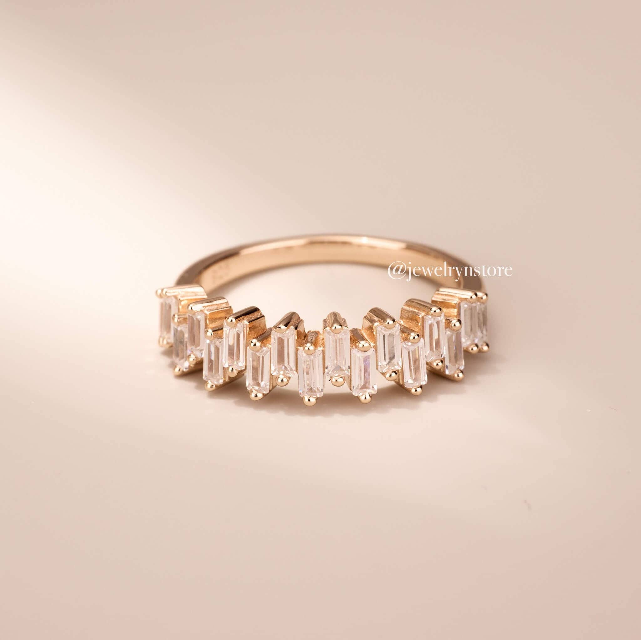 925 Silver Half - Eternity Ring - Jewelry And Store