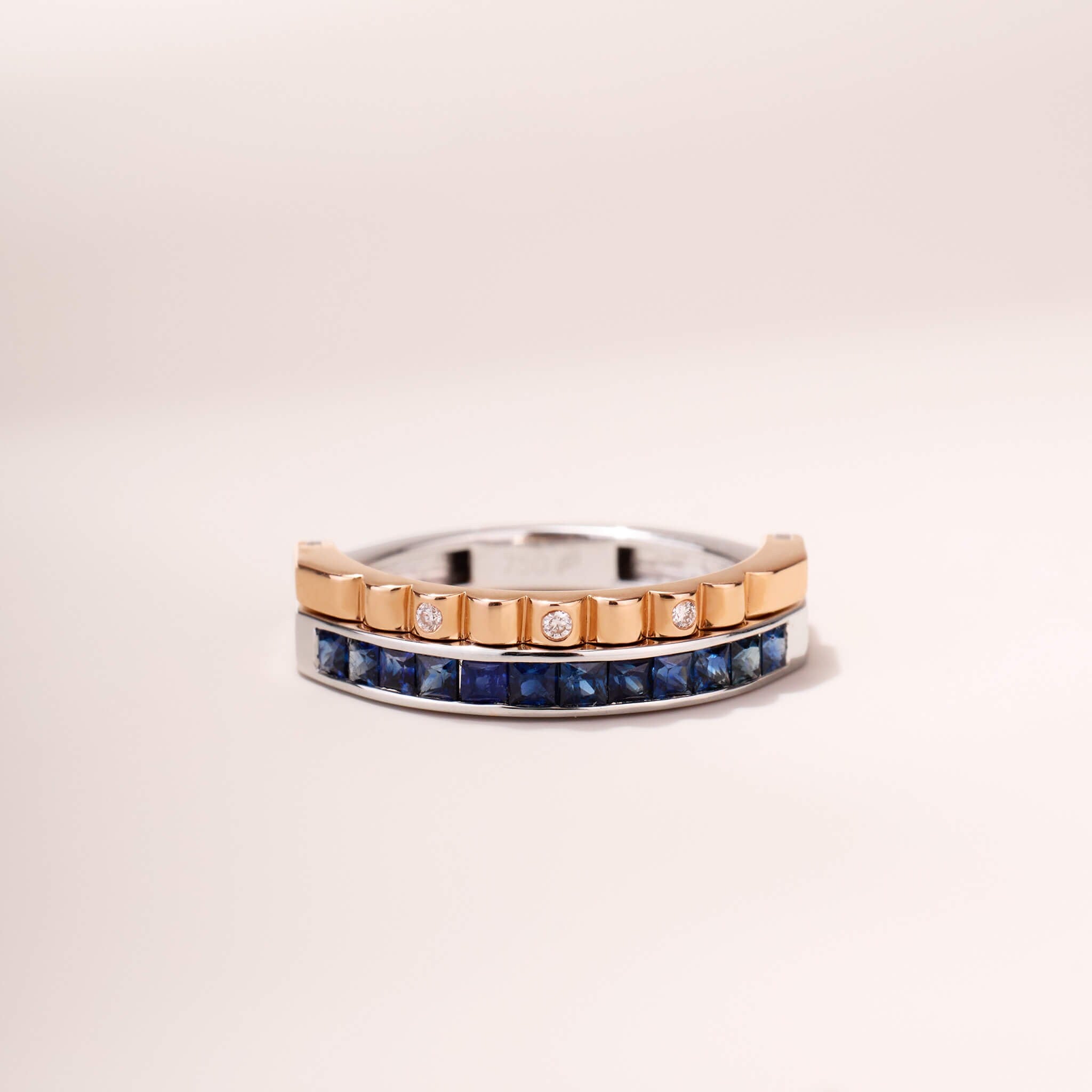 One - Flip Diamond and Sapphire Ring(1 Rings with 4 Styles) - Jewelry And Store