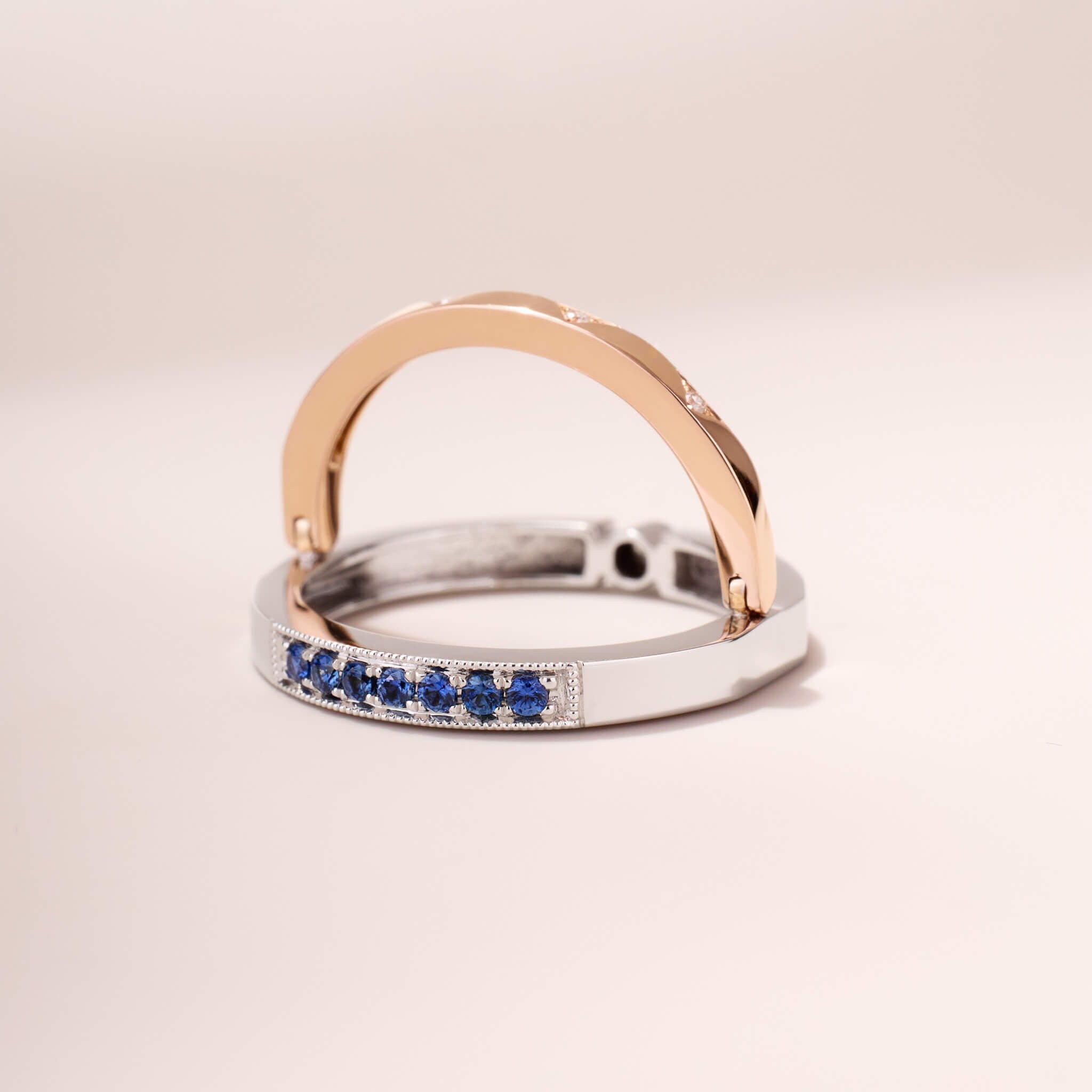 One - Flip Diamond and Sapphire Ring(1 Rings with 4 Styles) - Jewelry And Store