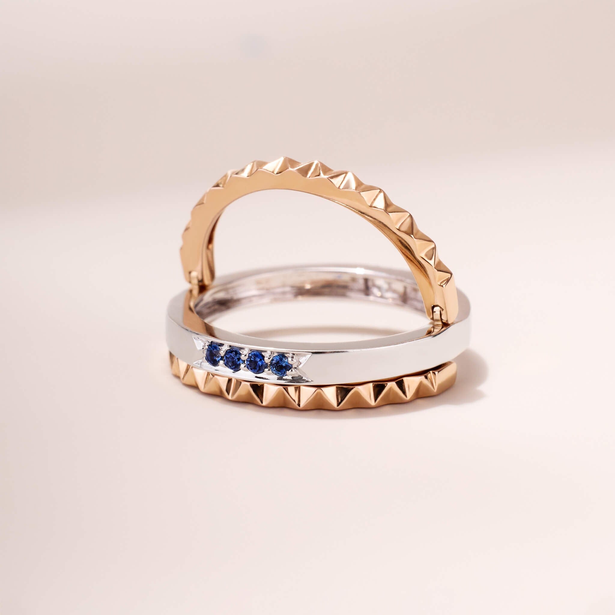 Two - Flips Diamond and Sapphire Ring(1 Rings with 6 Styles) - Jewelry And Store