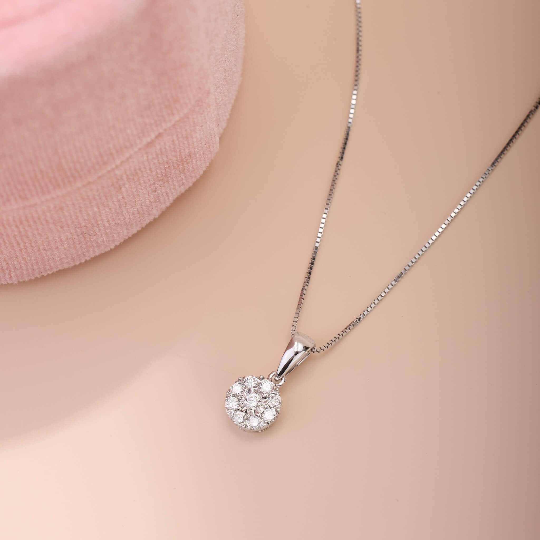 18K Gold Minimalist Natural Diamond Pendant - Jewelry And Store