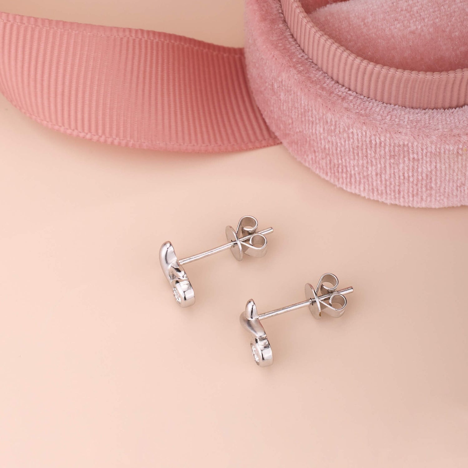 Platinum XOXO Natural Diamond Earrings - Jewelry And Store