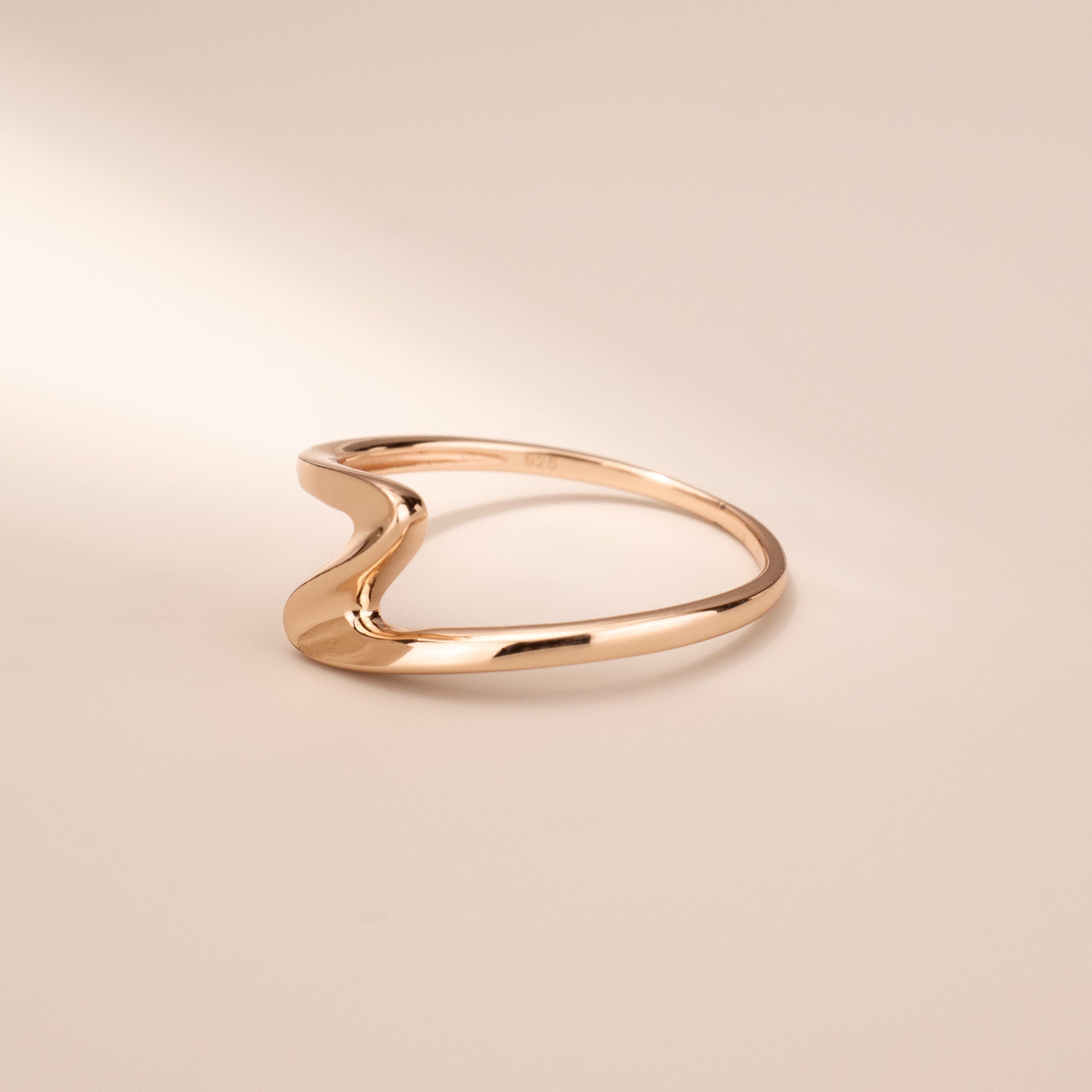 925 Silver Minimalist Wavy Ring - Jewelry And Store