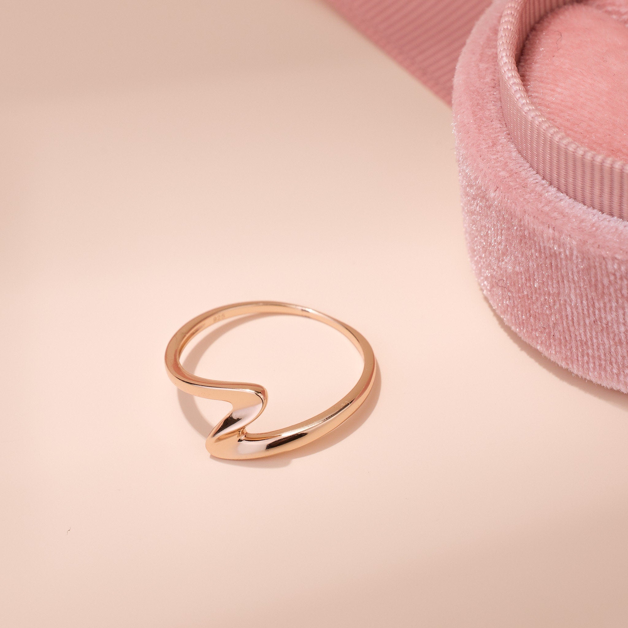 925 Silver Minimalist Wavy Ring - Jewelry And Store