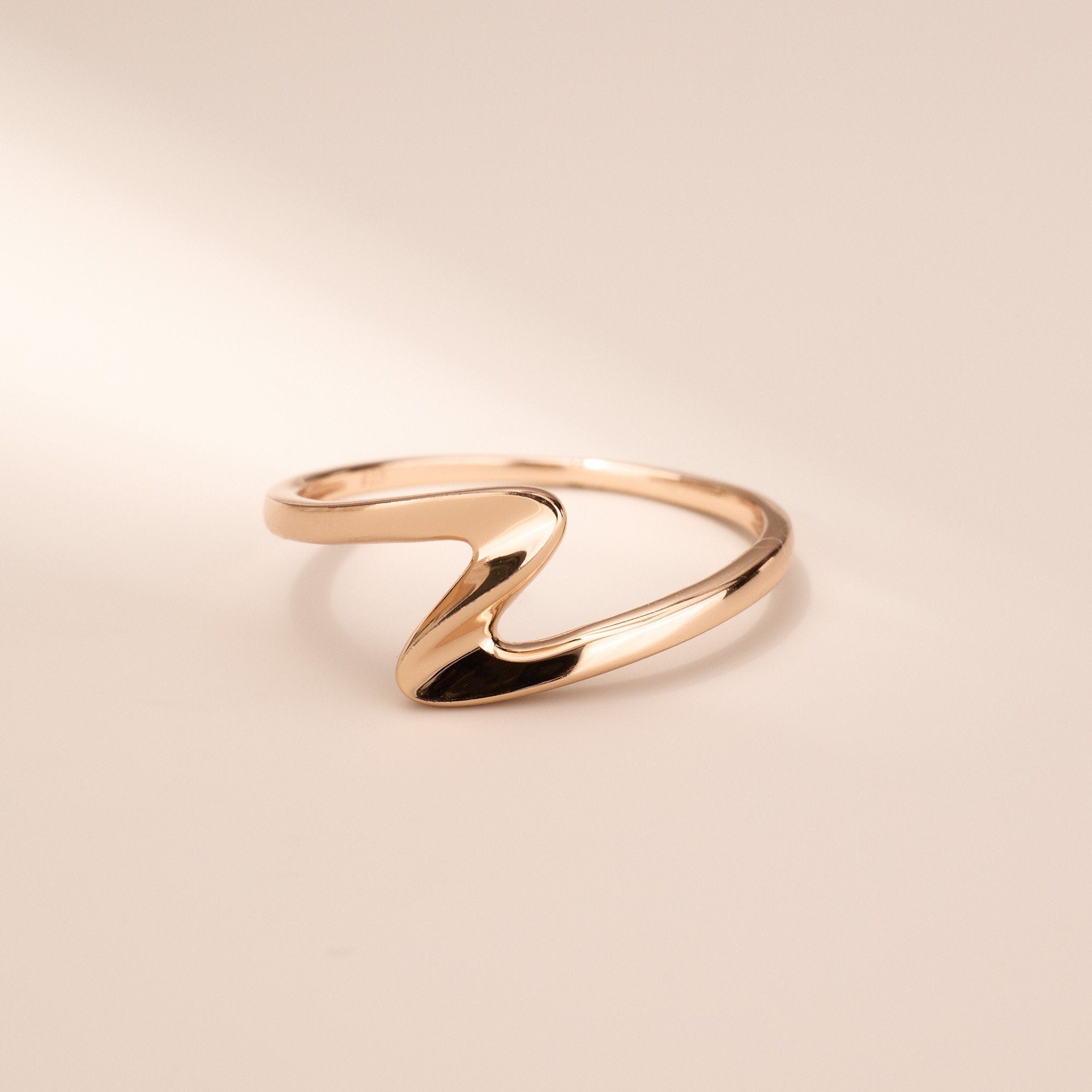 925 Silver Minimalist Wavy Ring - Jewelry And Store