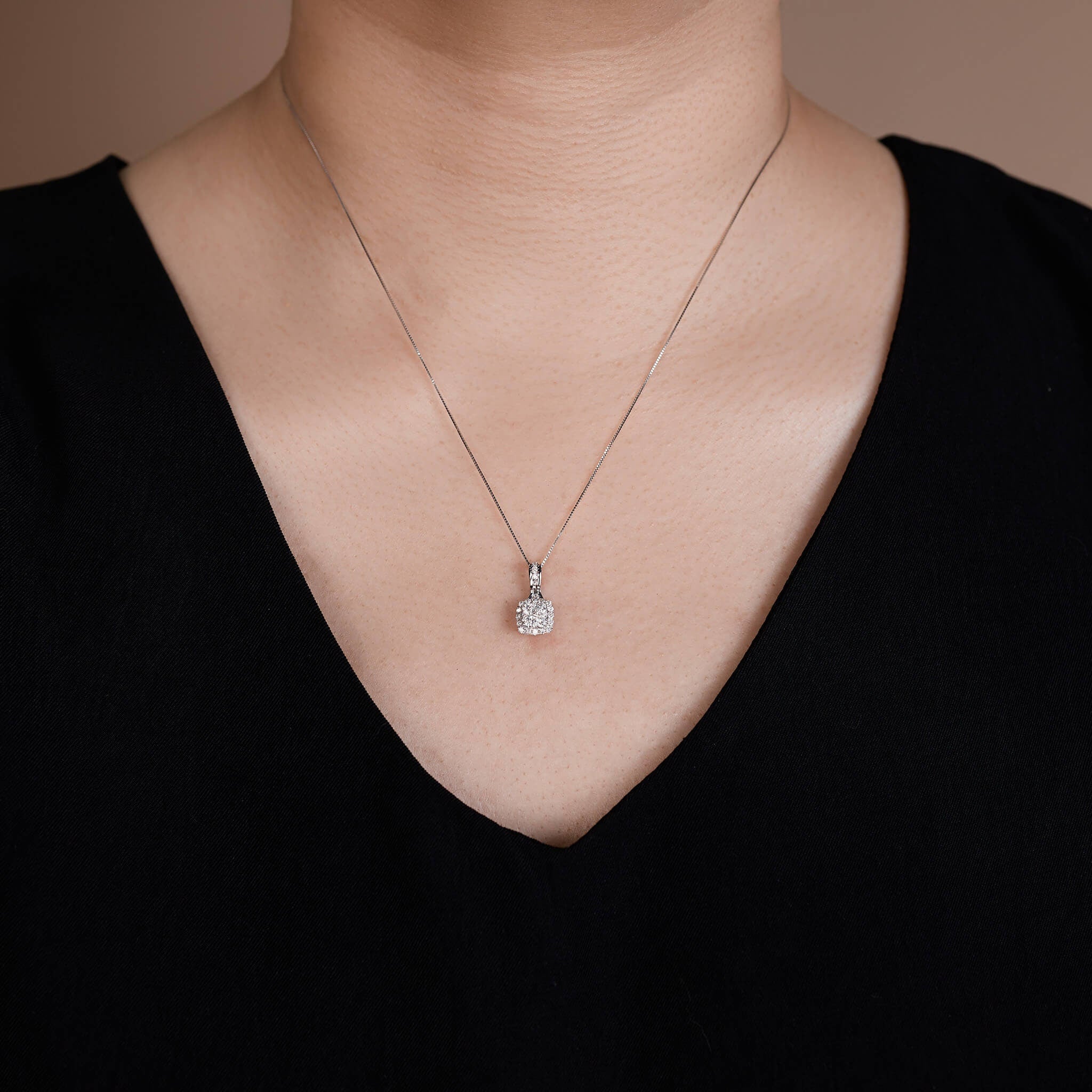 0.49 ct.tw. Natural Diamond Pendant in 14K Gold - Jewelry And Store
