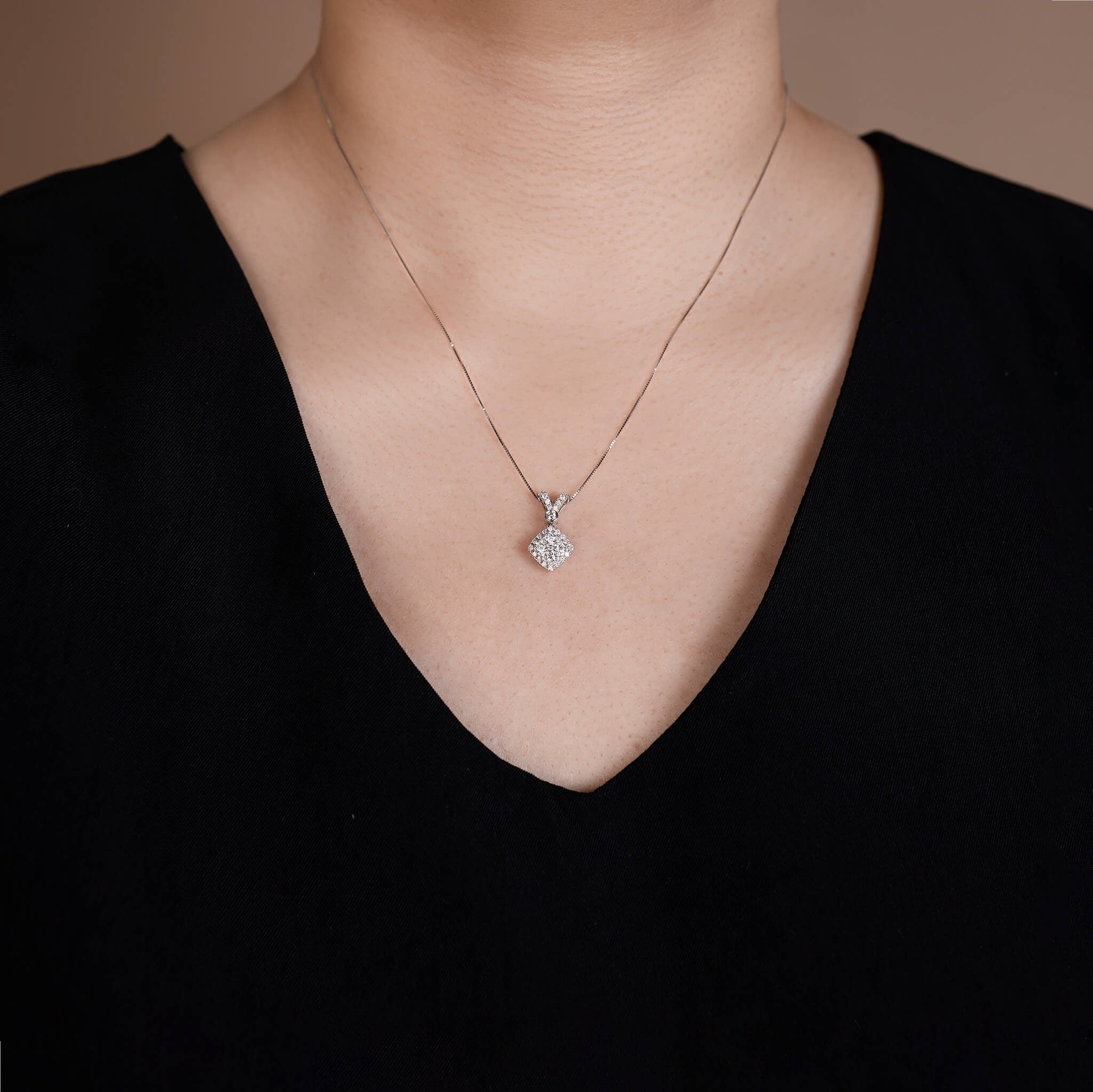 0.51 ct.tw. Natural Diamond Pendant in 14K Gold - Jewelry And Store