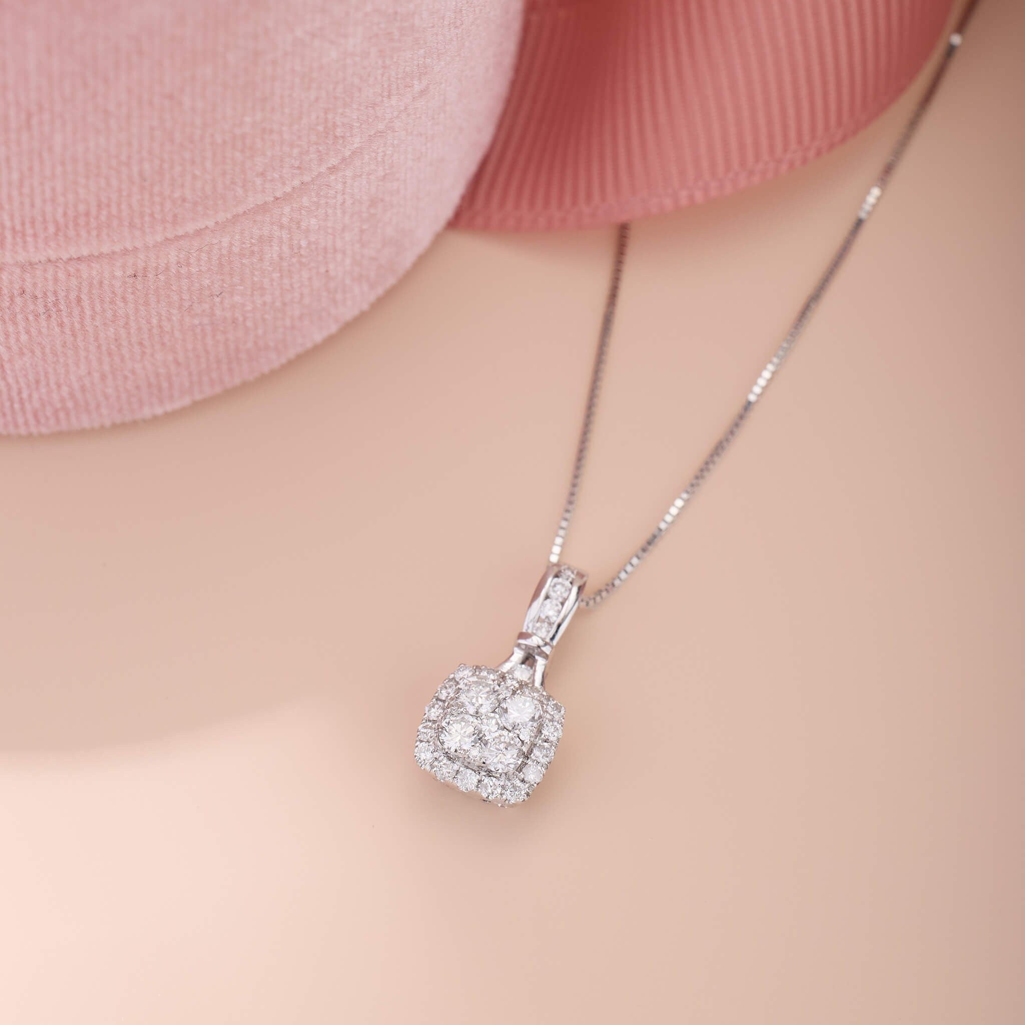 0.49 ct.tw. Natural Diamond Pendant in 14K Gold - Jewelry And Store