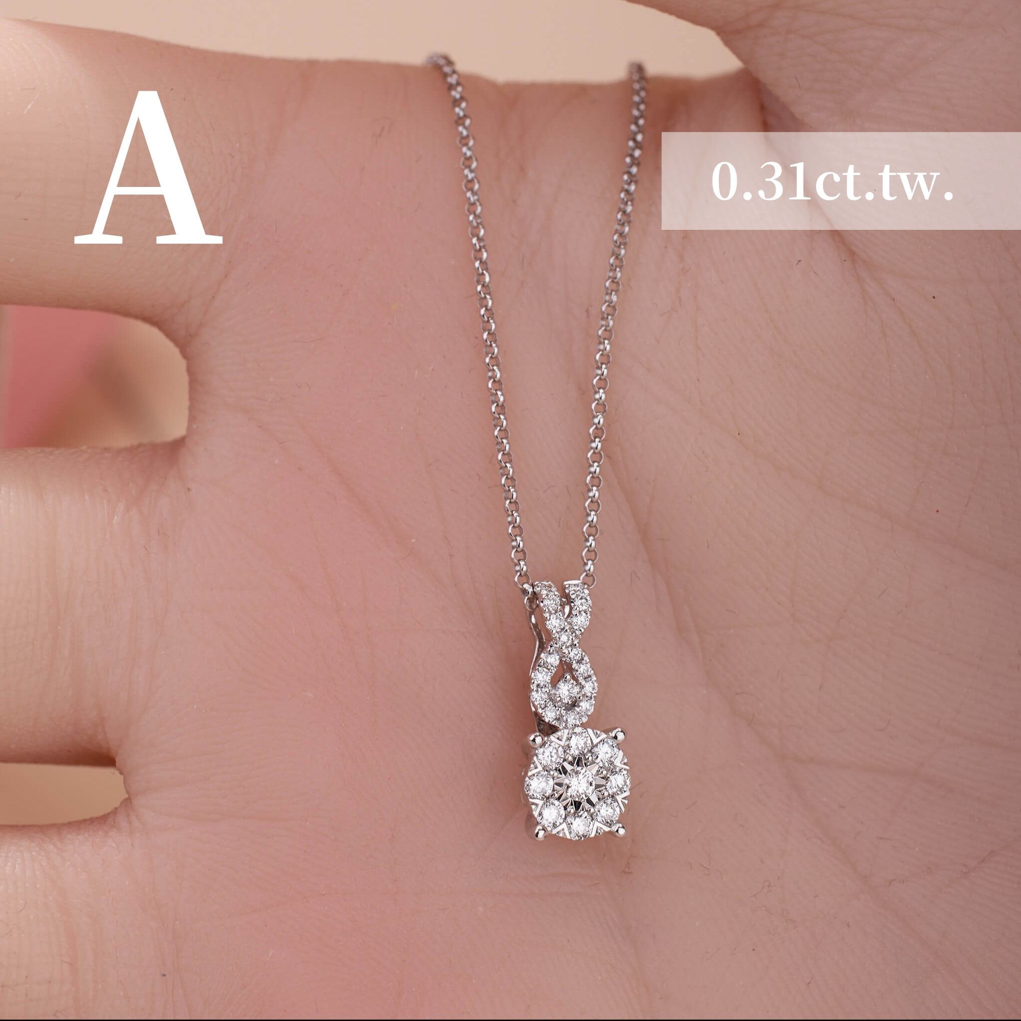 18K Gold Minimalist Infinity Natural Diamond Pendant - Jewelry And Store